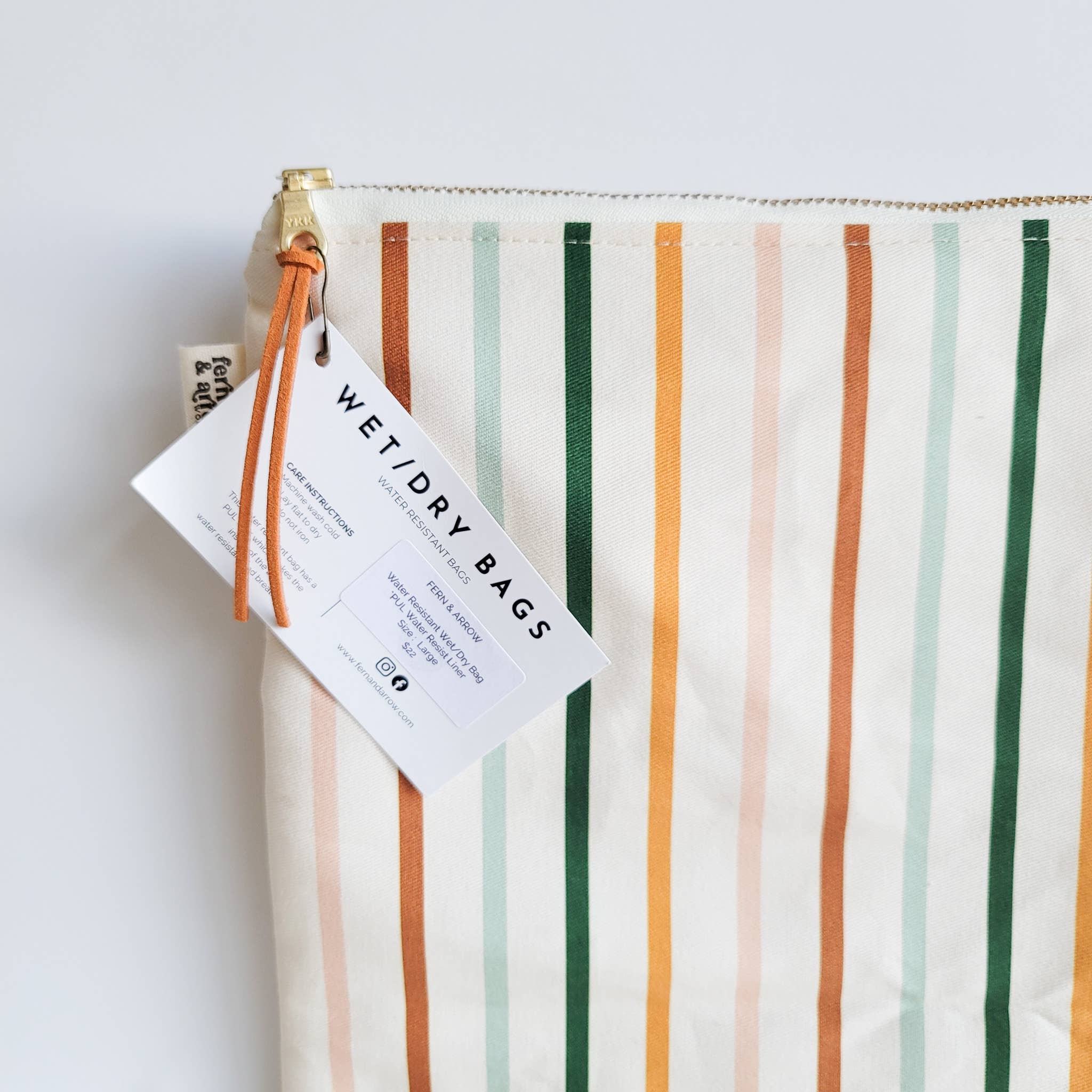 Water Resistant PUL Wet / Dry Bag - Juliette Stripe