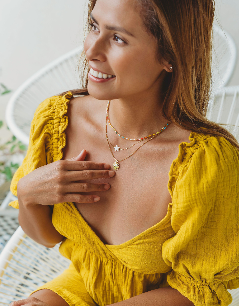 Bali Leaf ~ Salty Pendants: Dainty