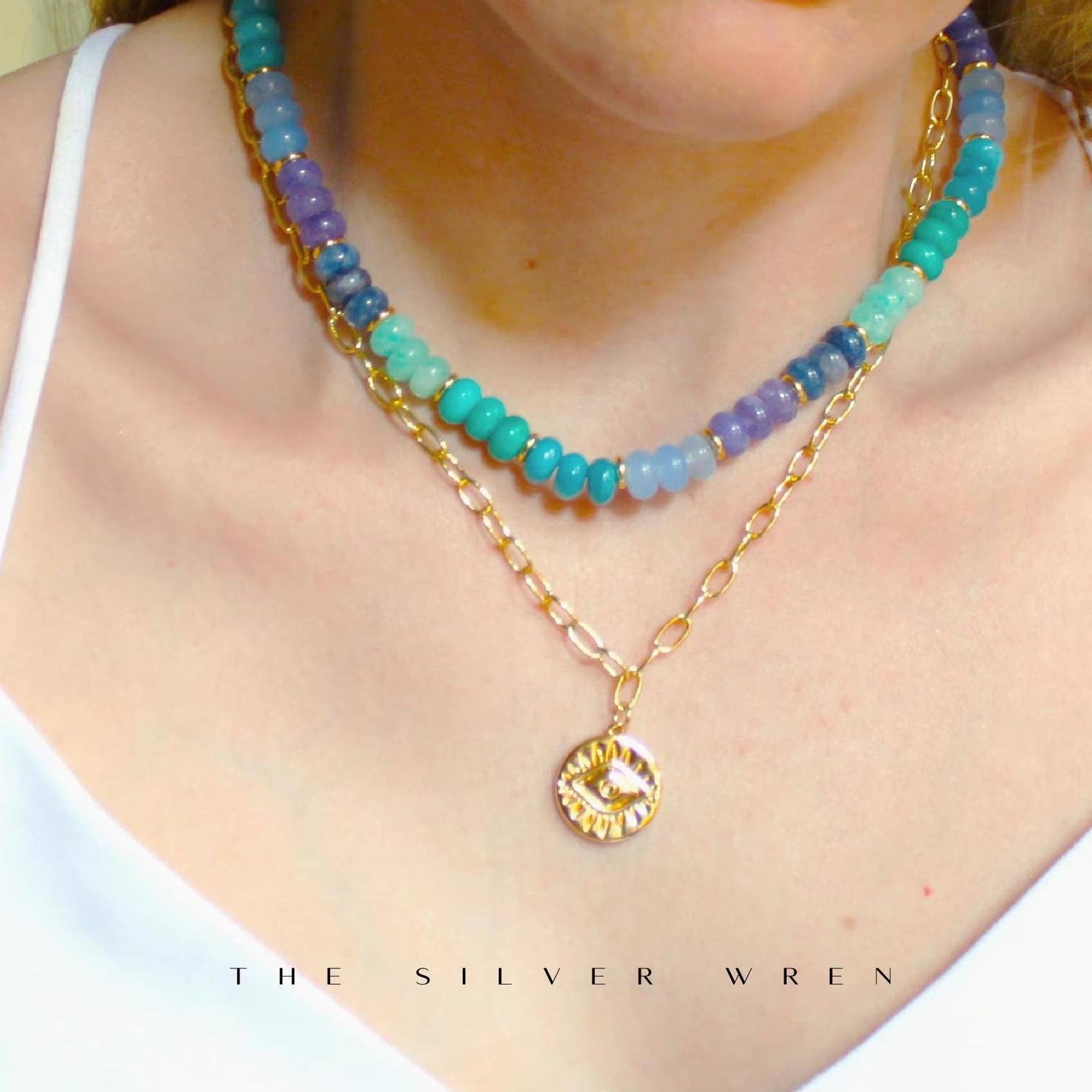 Ocean Stone Necklace: 17 inch