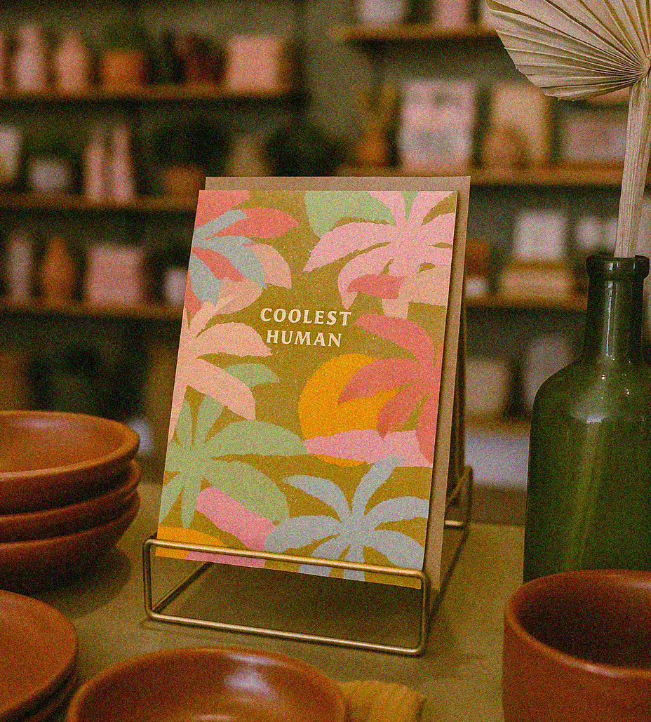 Coolest Human Birthday Card | Tropical Pastel Vibes | Summer