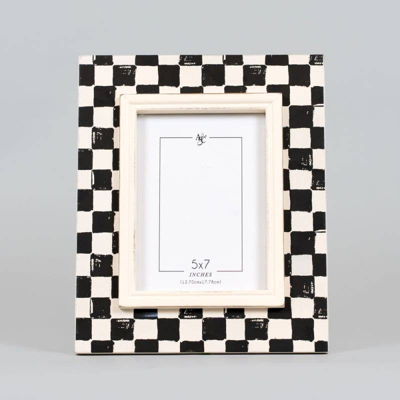 9x11 wood photo frame (5x7pic) CHECK Decor