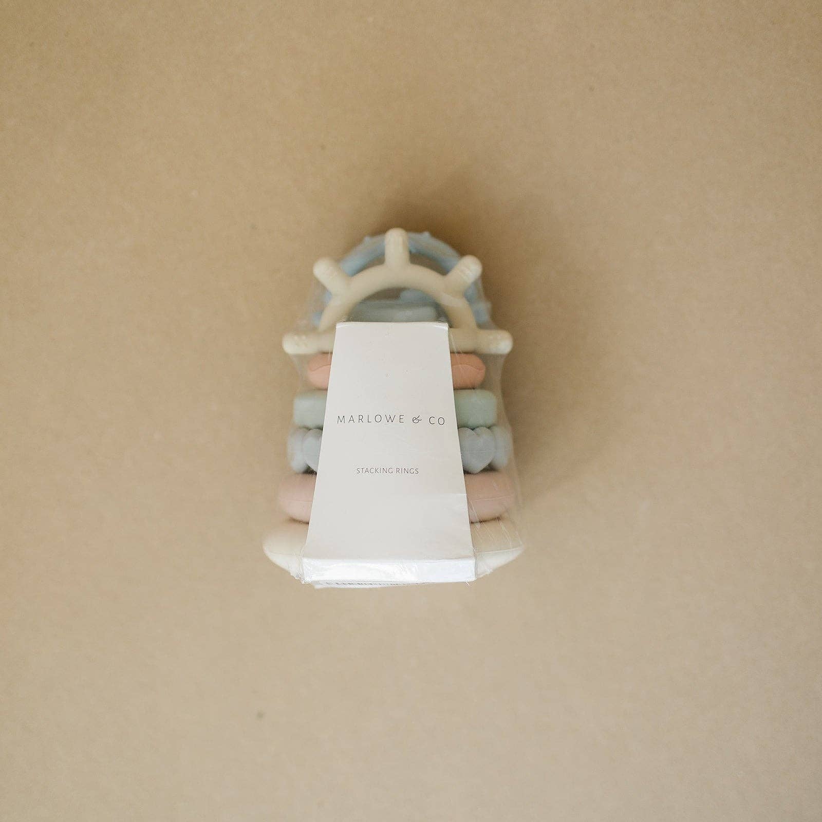 Classic Silicone Stacking Teething Ring Toy | Easter Basket