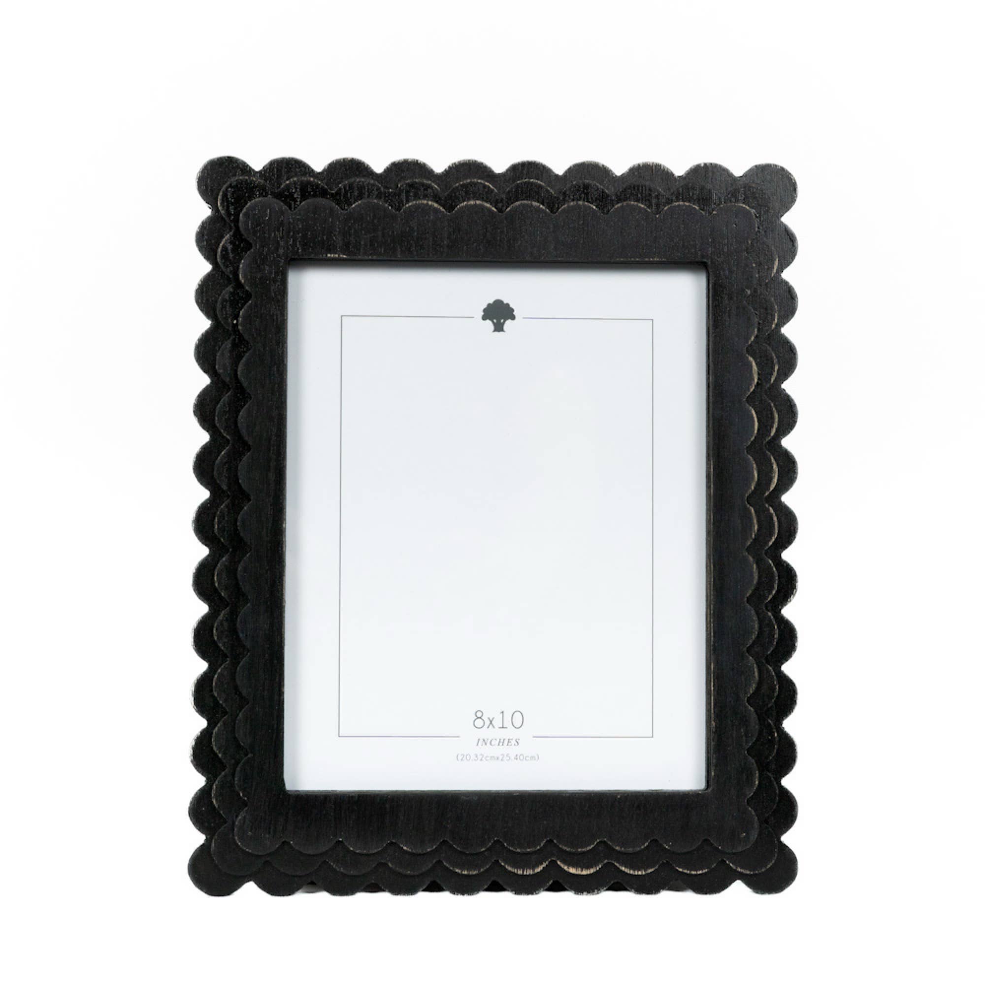 Black wood scallop photo frame | Coastal Home Decor | Magothy Market