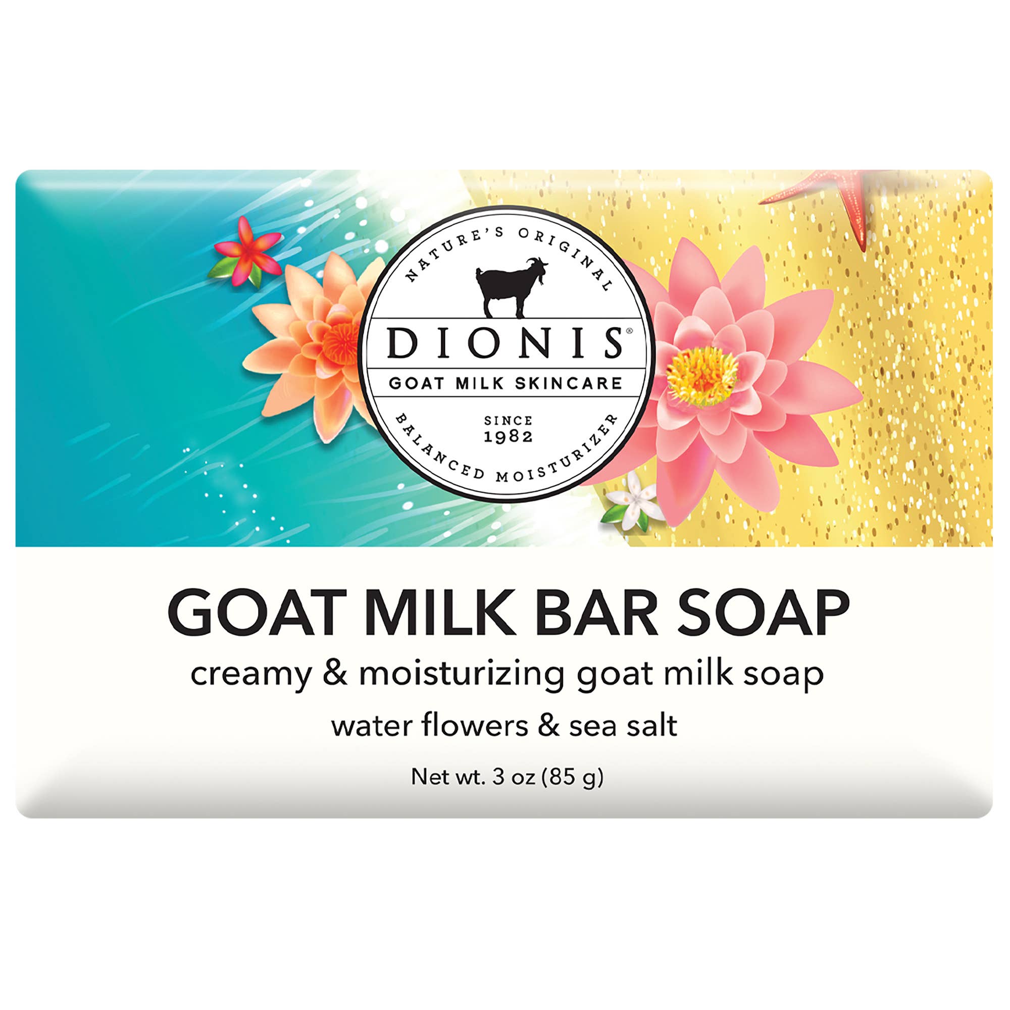 Dionis Water Flowers &amp; Sea Salt Goat Milk Bar Soap