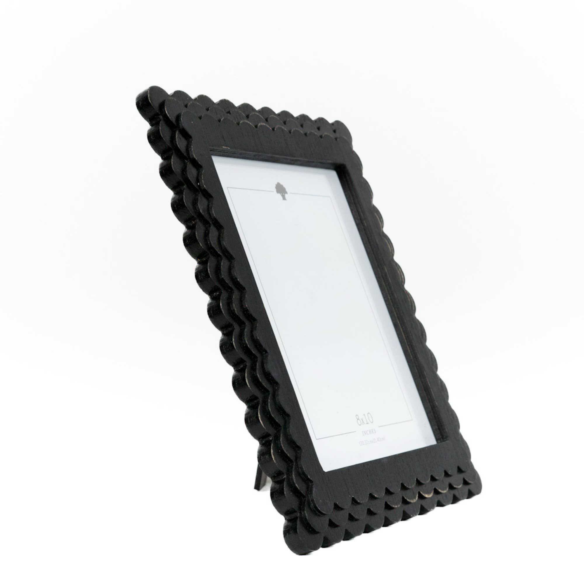 Black wood scallop photo frame | Coastal Home Decor | Magothy Market