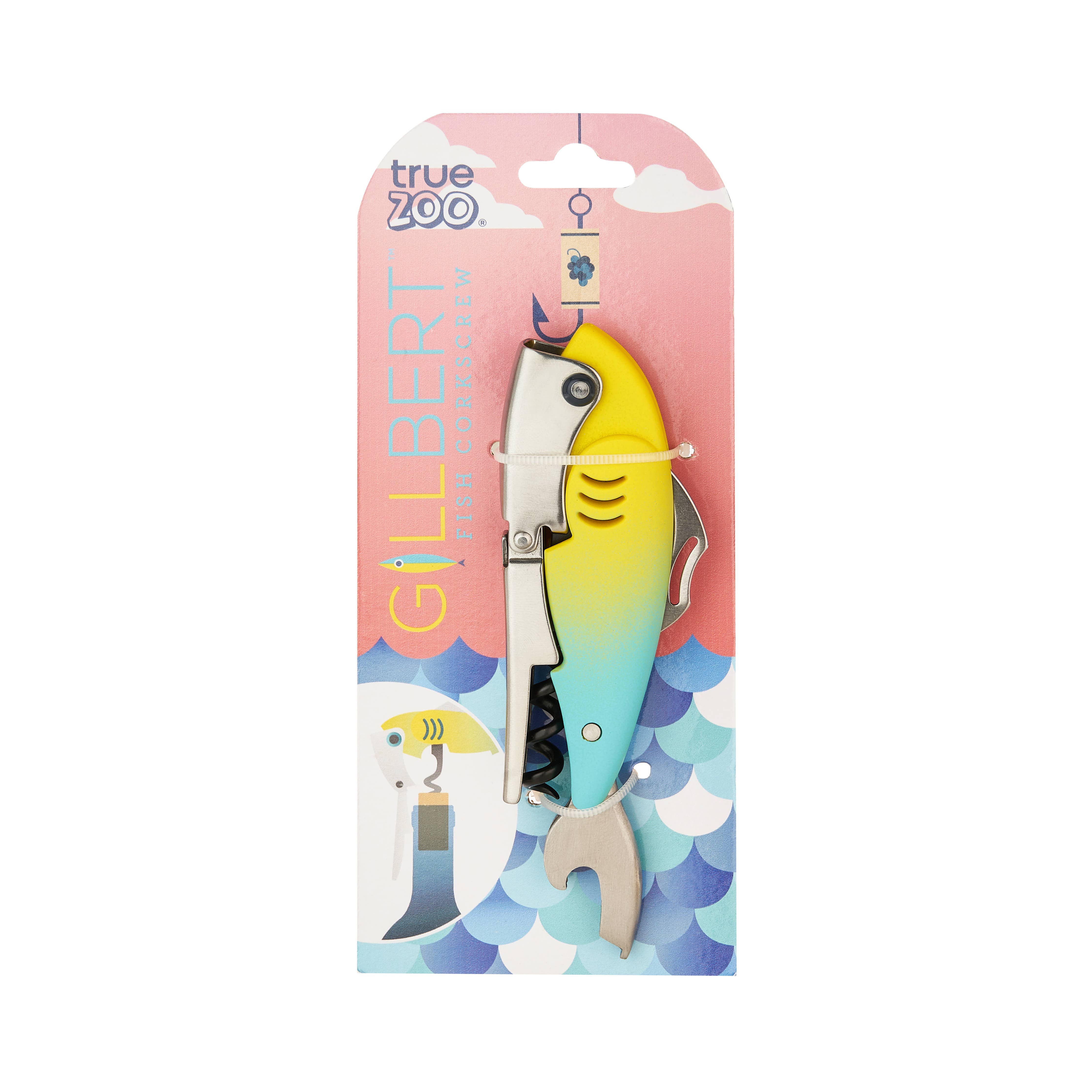 TrueZoo Gillbert Soft-Touch Waiter’s Corkscrew -Ombre Fish