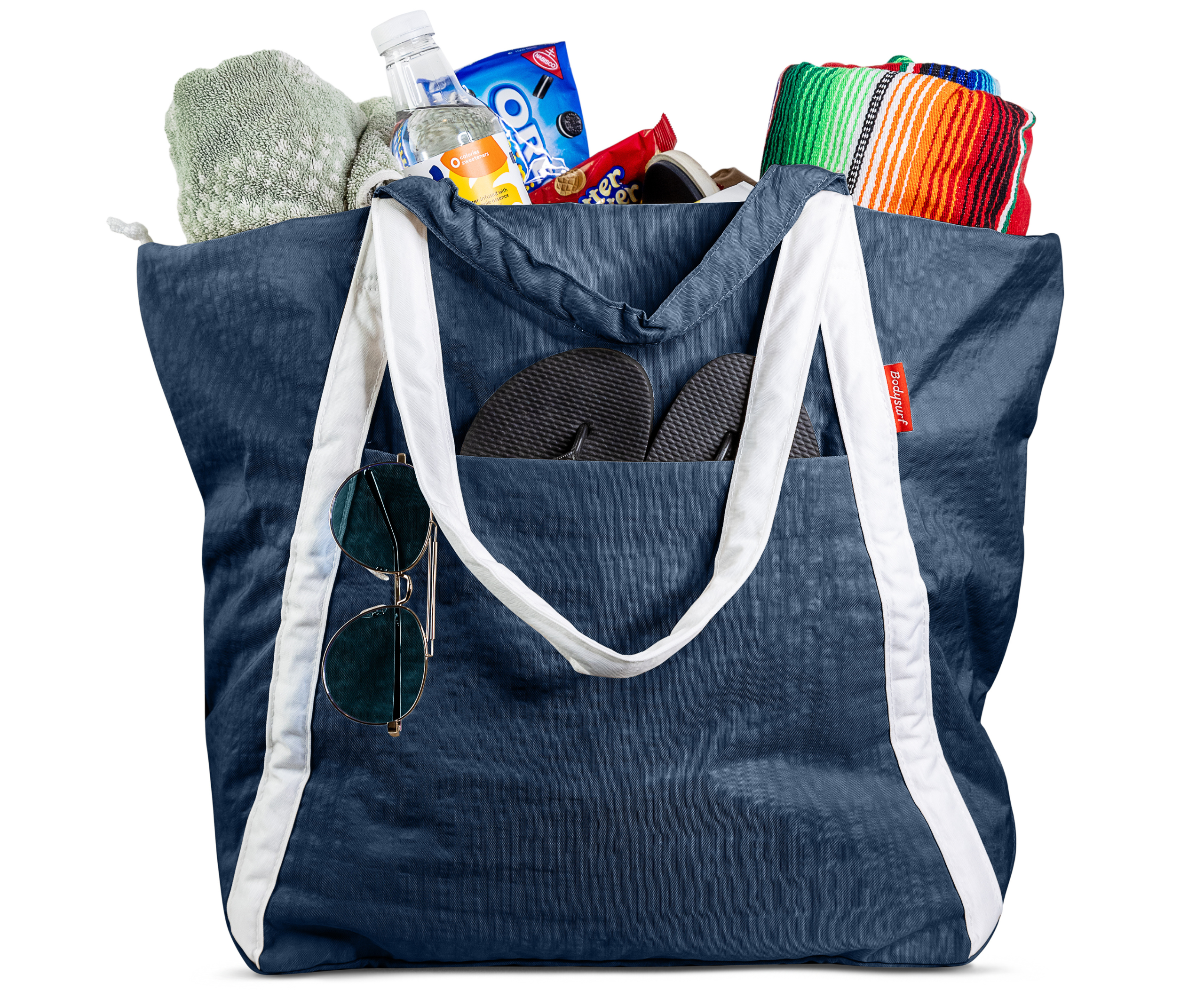 Extra Large Ripstop Nylon Waterproof Beach Bag: Coral