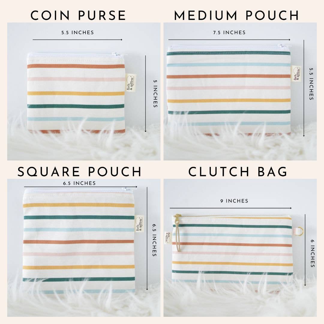 Palms Surf Zipper Pouch - White Rust: Coin Purse