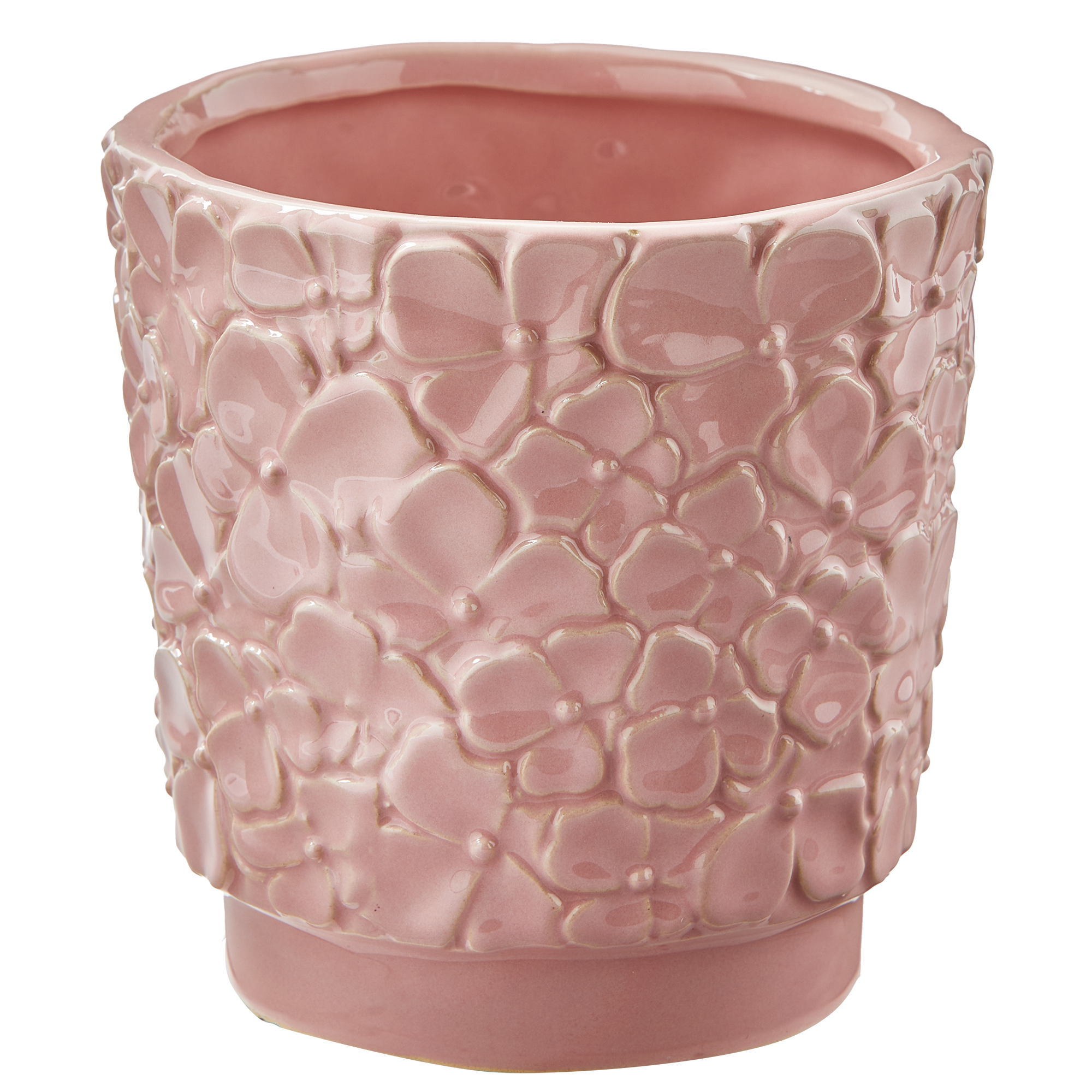 Blossom Planter Medium Pink Stoneware