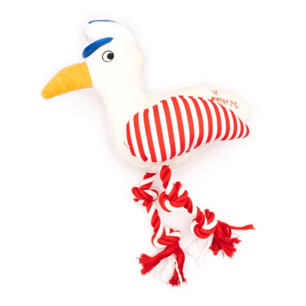 Nautical Bird Toy: White/Red / One Size