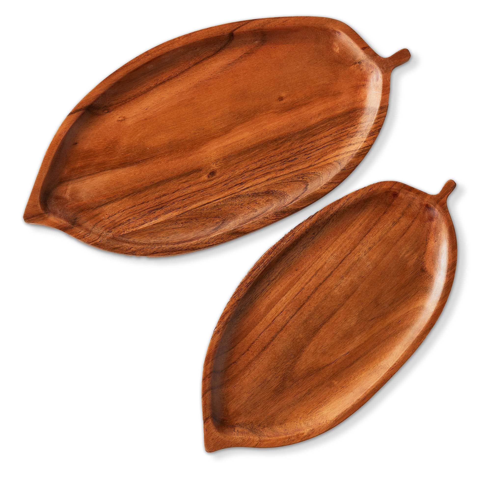 Tag Acacia Leaf Platter S/2