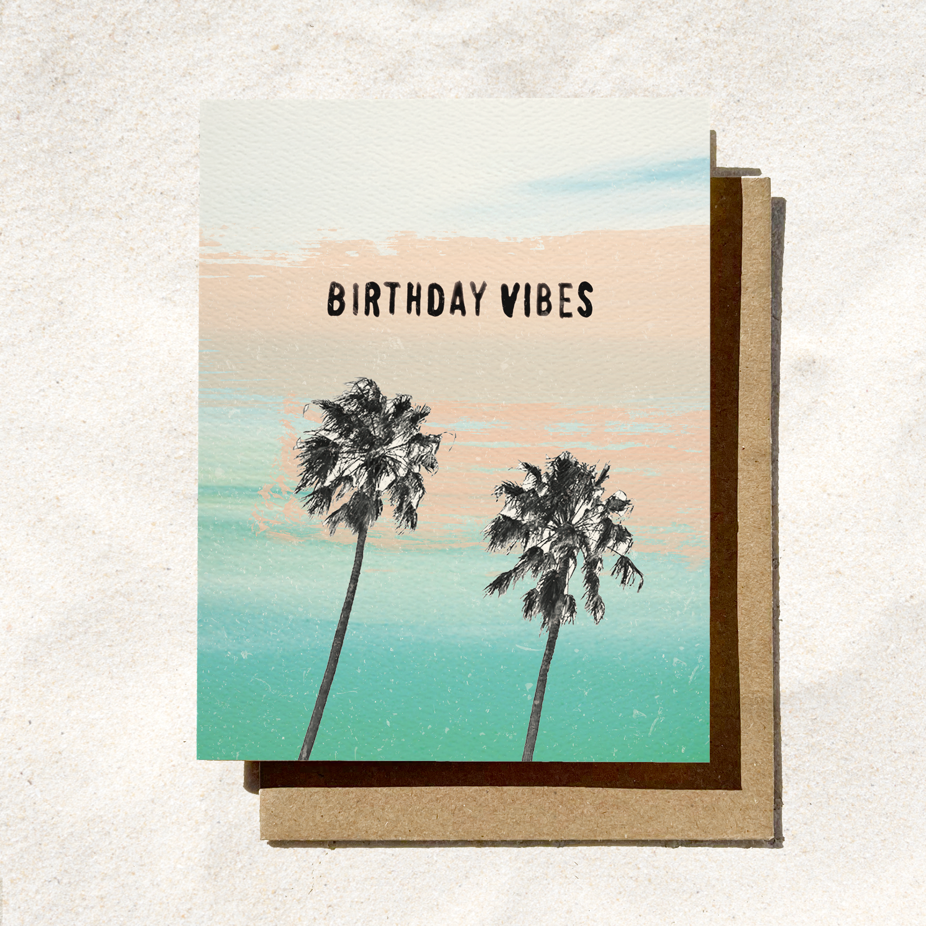 Birthday Vibes Card | Palm Tree Card | Coastal Birthday Card