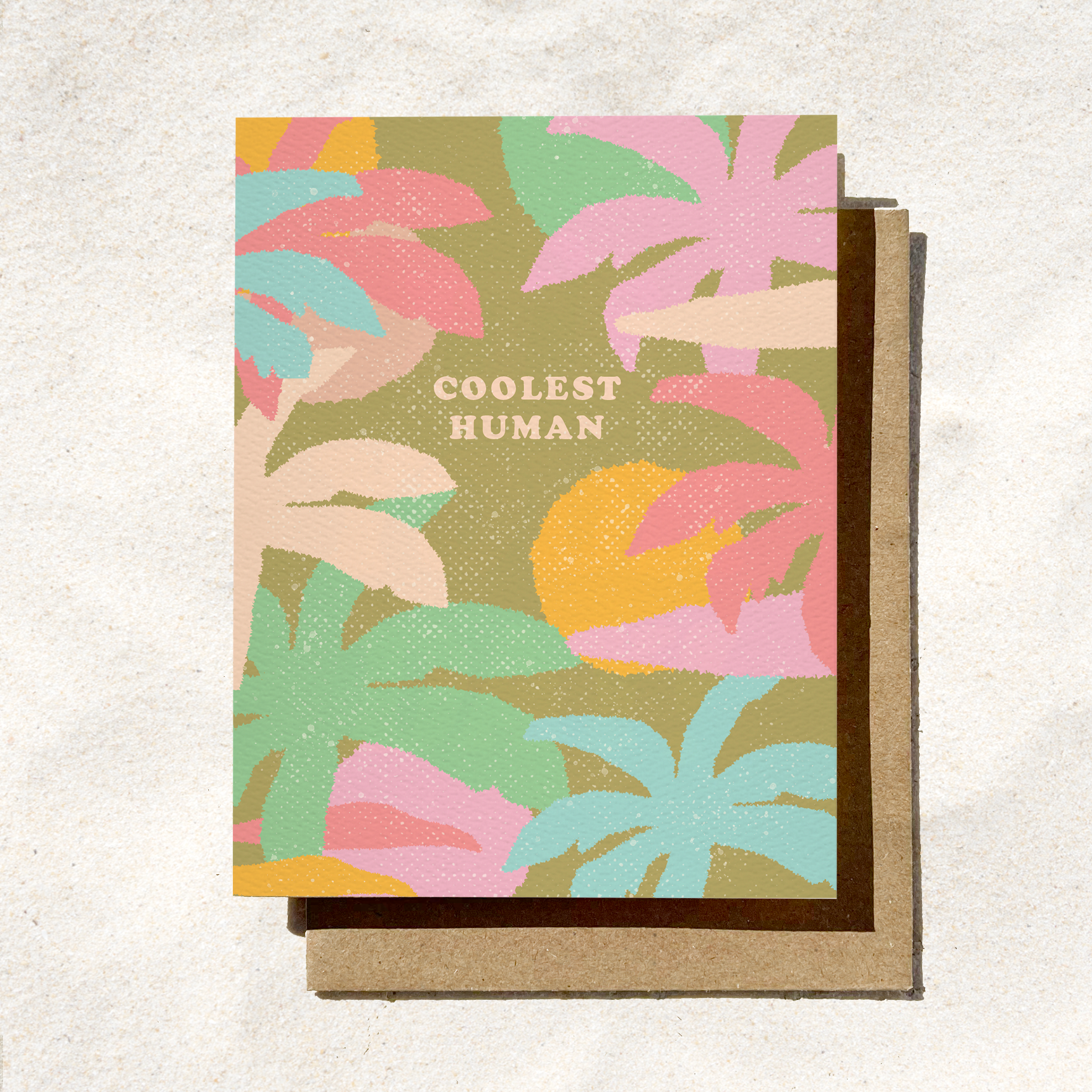 Coolest Human Birthday Card | Tropical Pastel Vibes | Summer