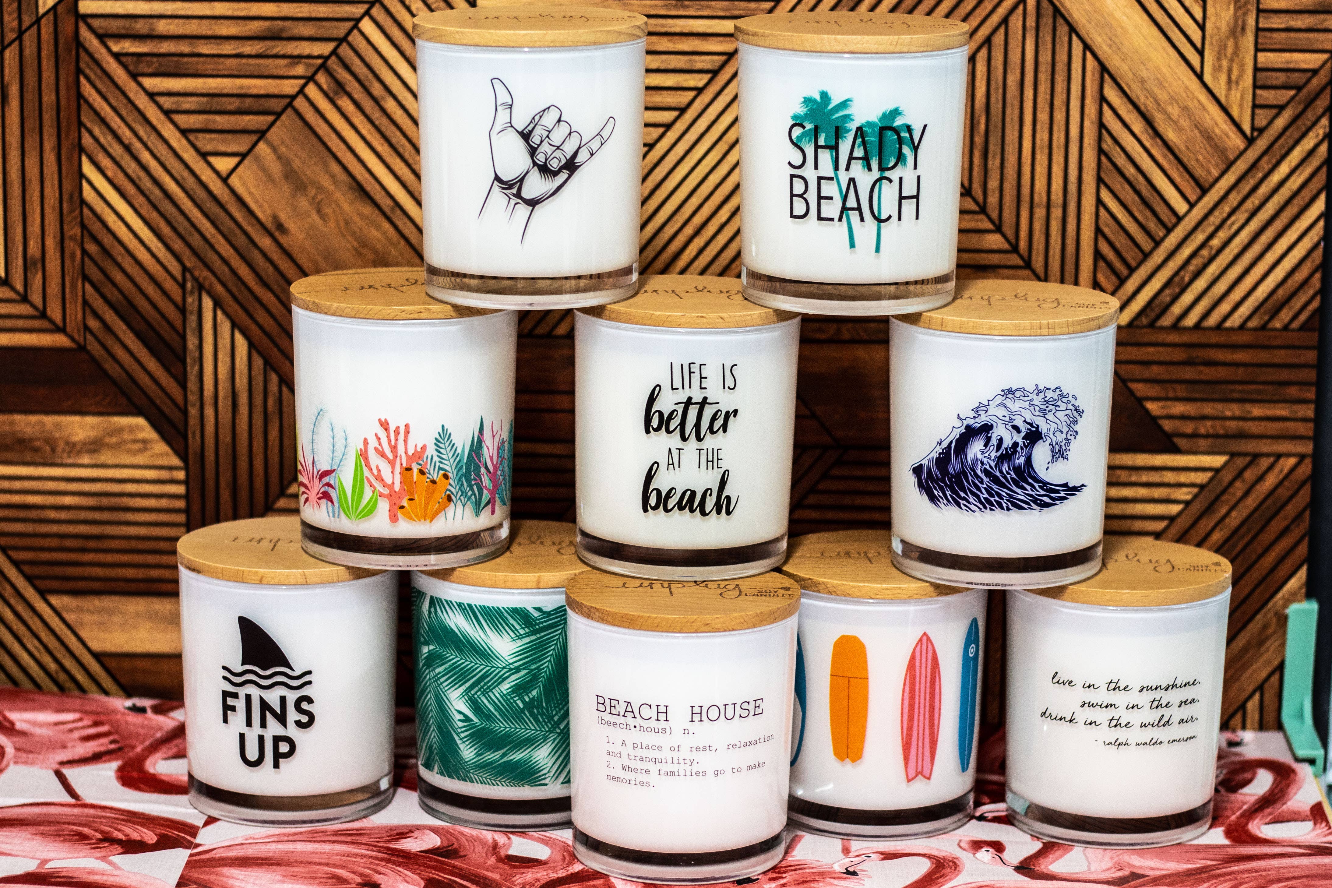 Palm Leaf Soy Candle: Sea Salt
