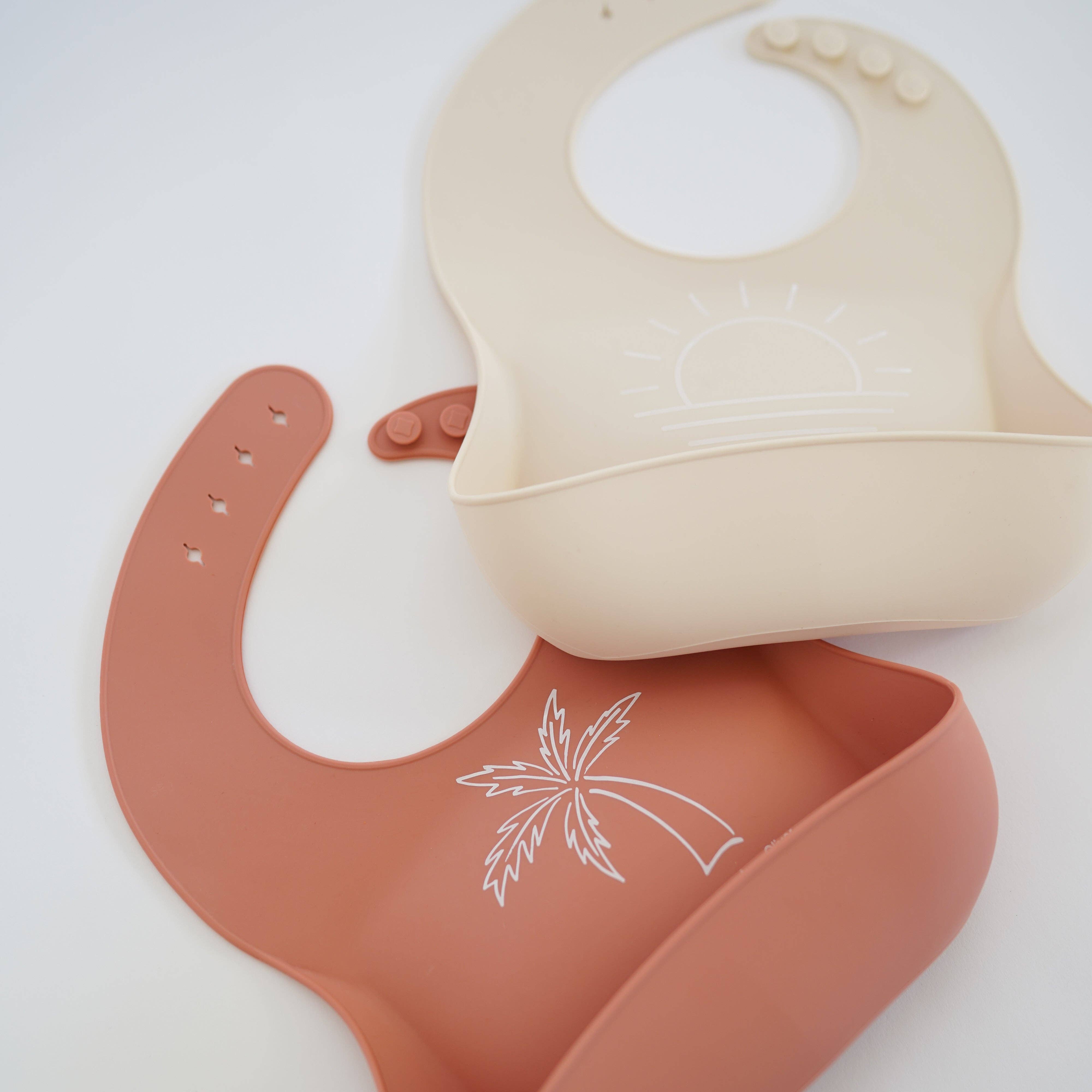 Peach Sand Bib Set