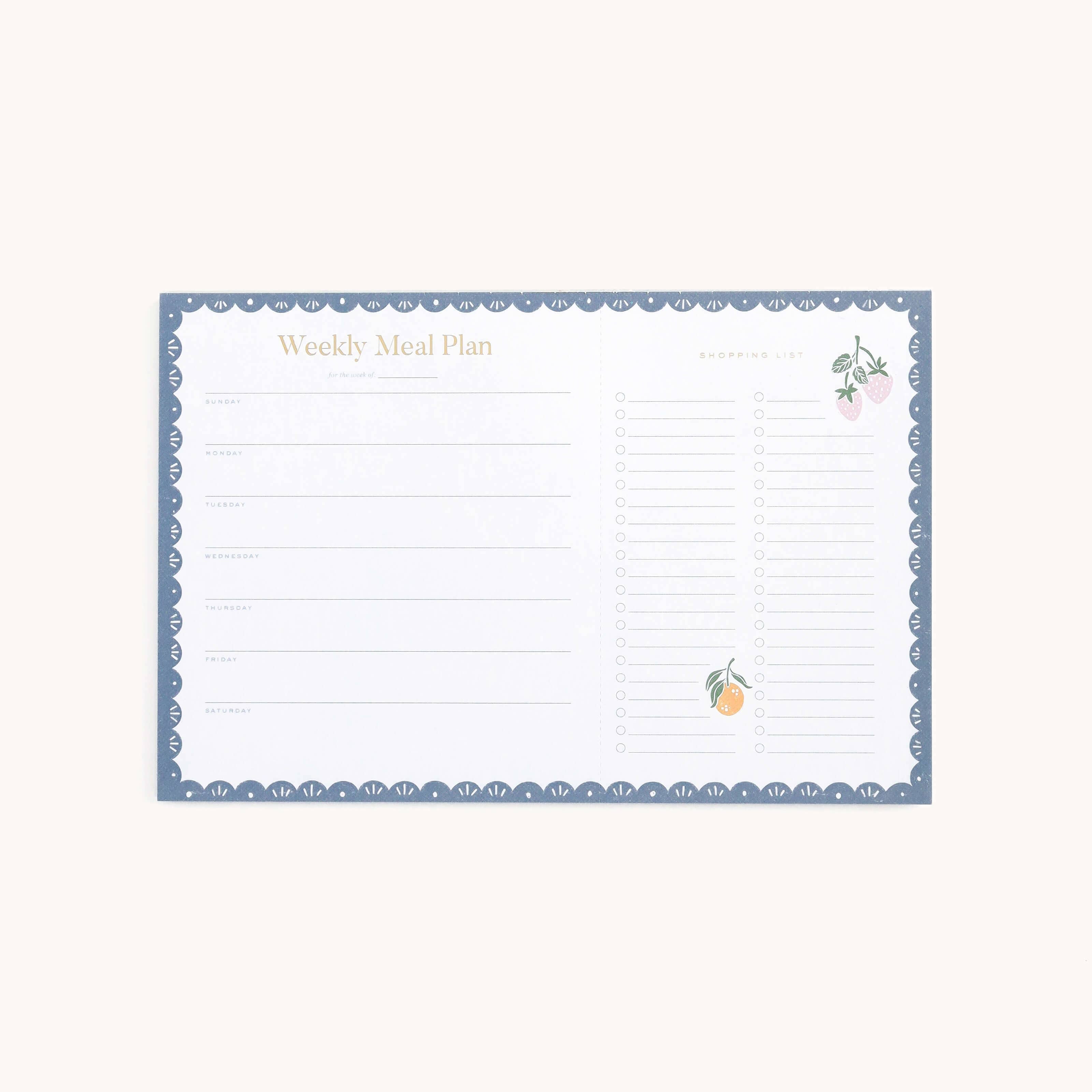 Meal Planning Notepad