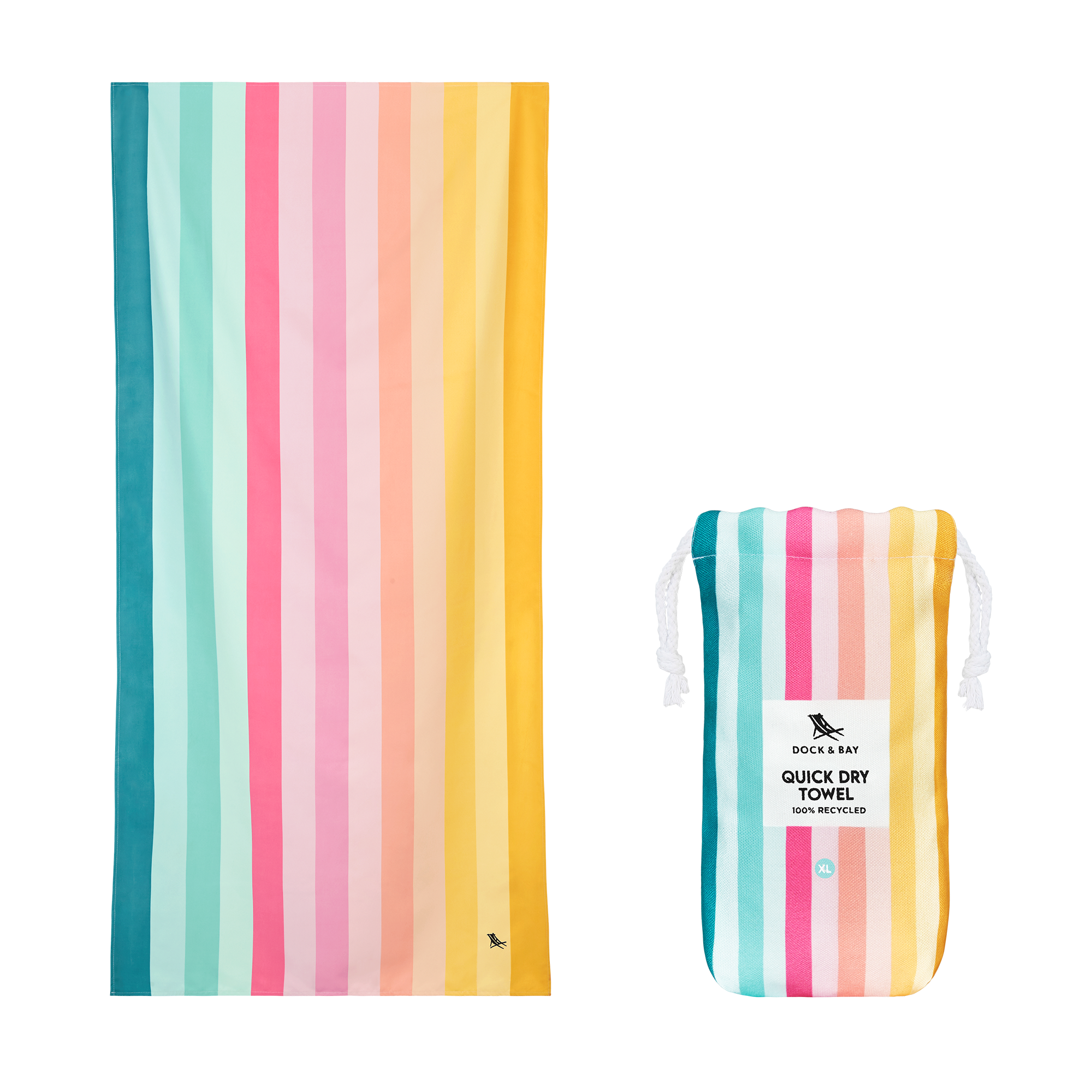 Dock & Bay Quick Dry Towels - Summer - Coastal Candy: Large (160x90cm)