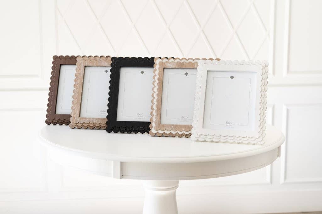 Black wood scallop photo frame | Coastal Home Decor | Magothy Market