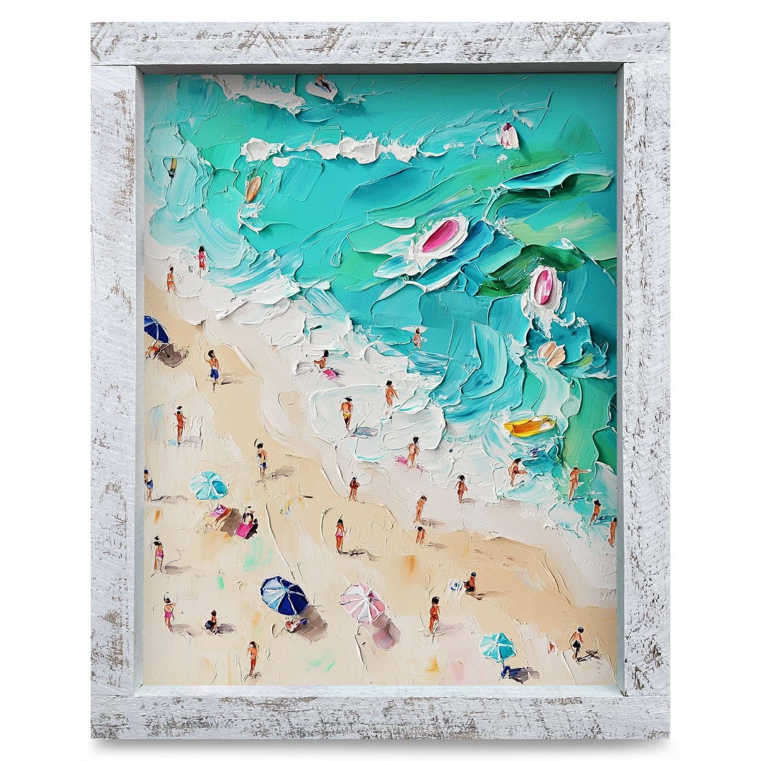 Colorful Surf | Real Wood Framed Wall Art Print: 18"x24"