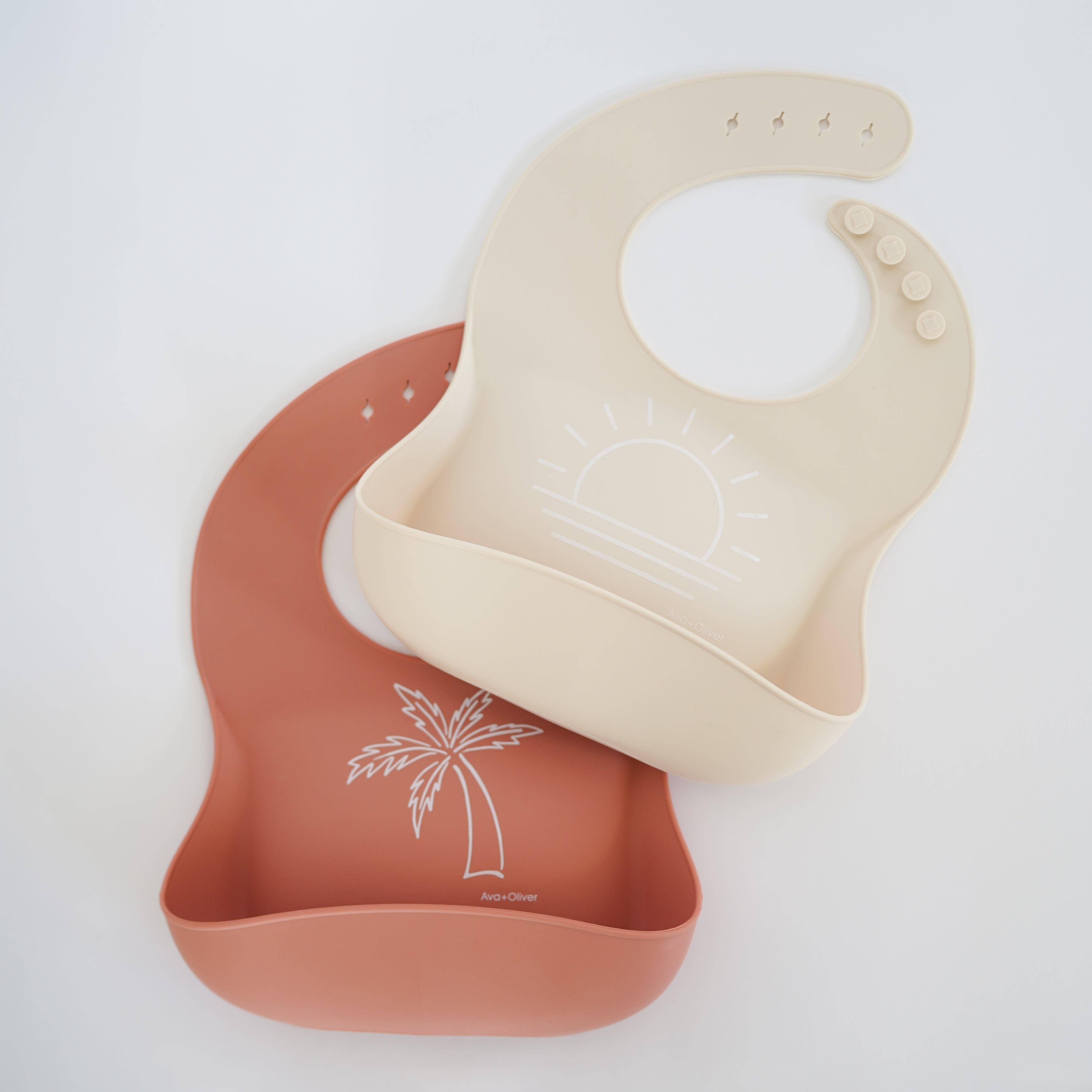 Peach Sand Bib Set