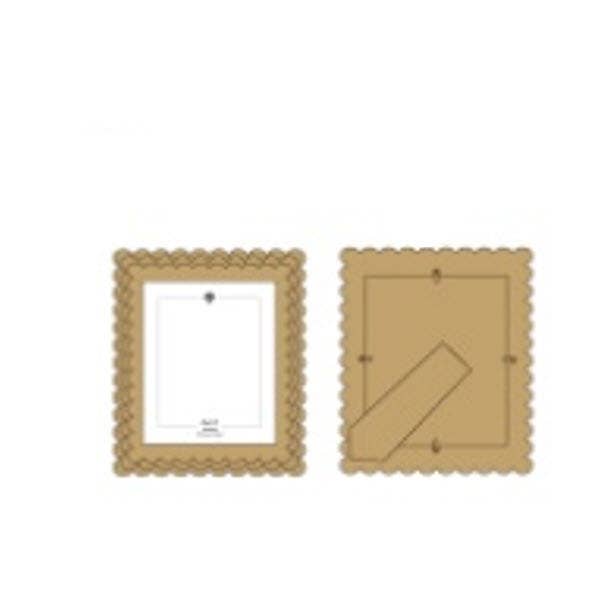 Natural wood scallop photo frame | Coastal Home Decor | Magothy Market
