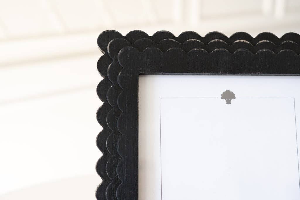 Black wood scallop photo frame | Coastal Home Decor | Magothy Market