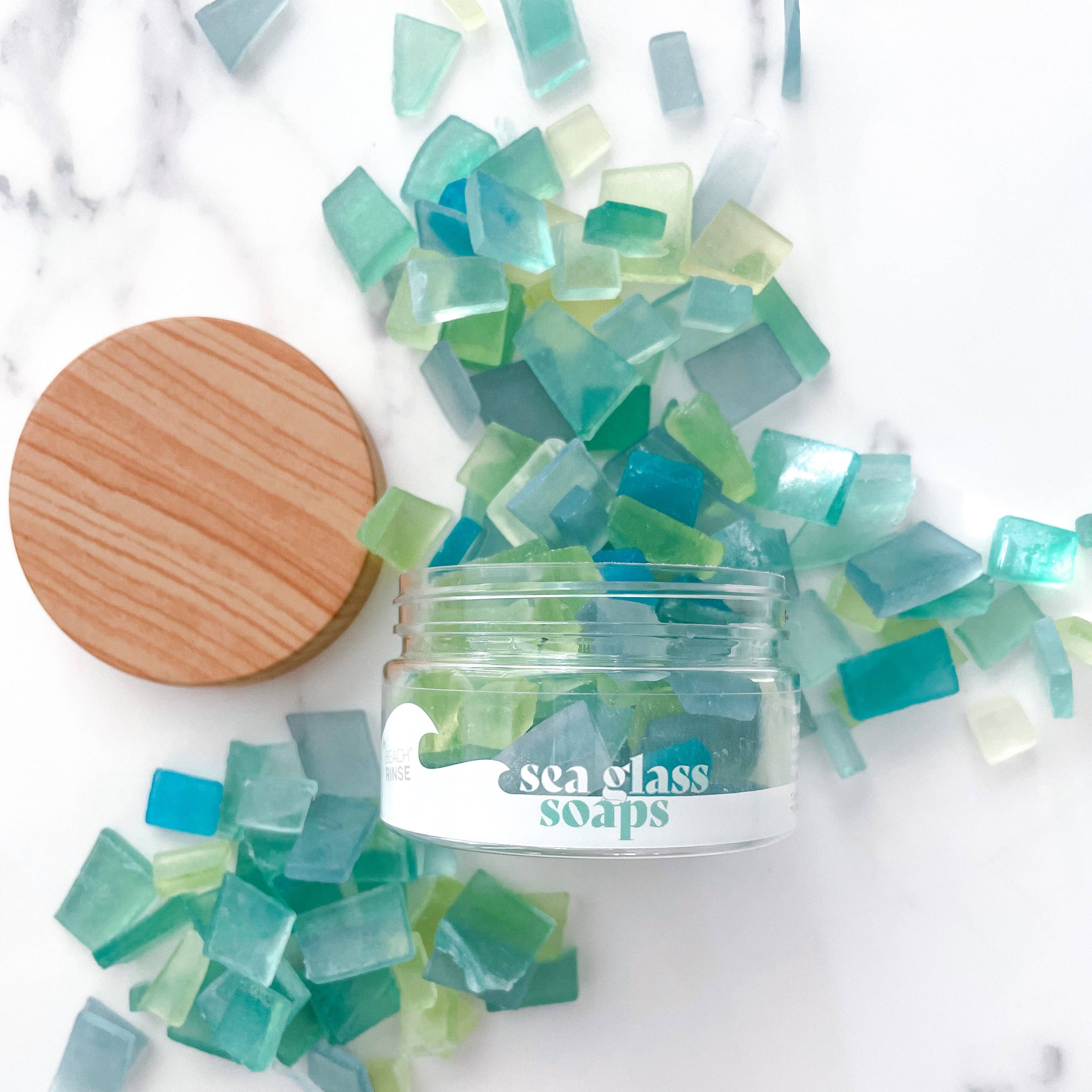 Sea Glass Soaps: Aqua & Teal / Travel / Mini