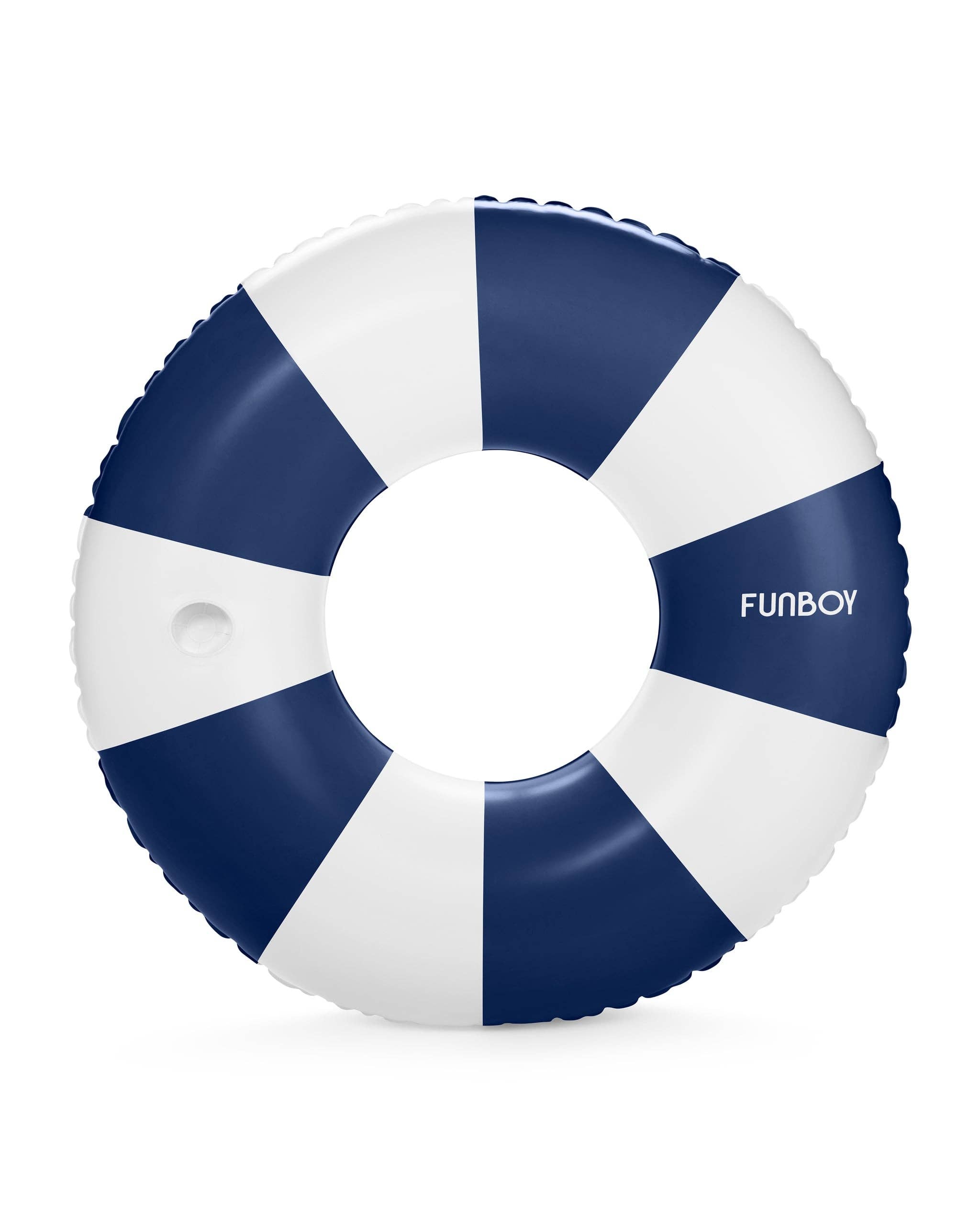 Navy Vintage Stripe Tube Float - Pool Essentials | Magothy Market