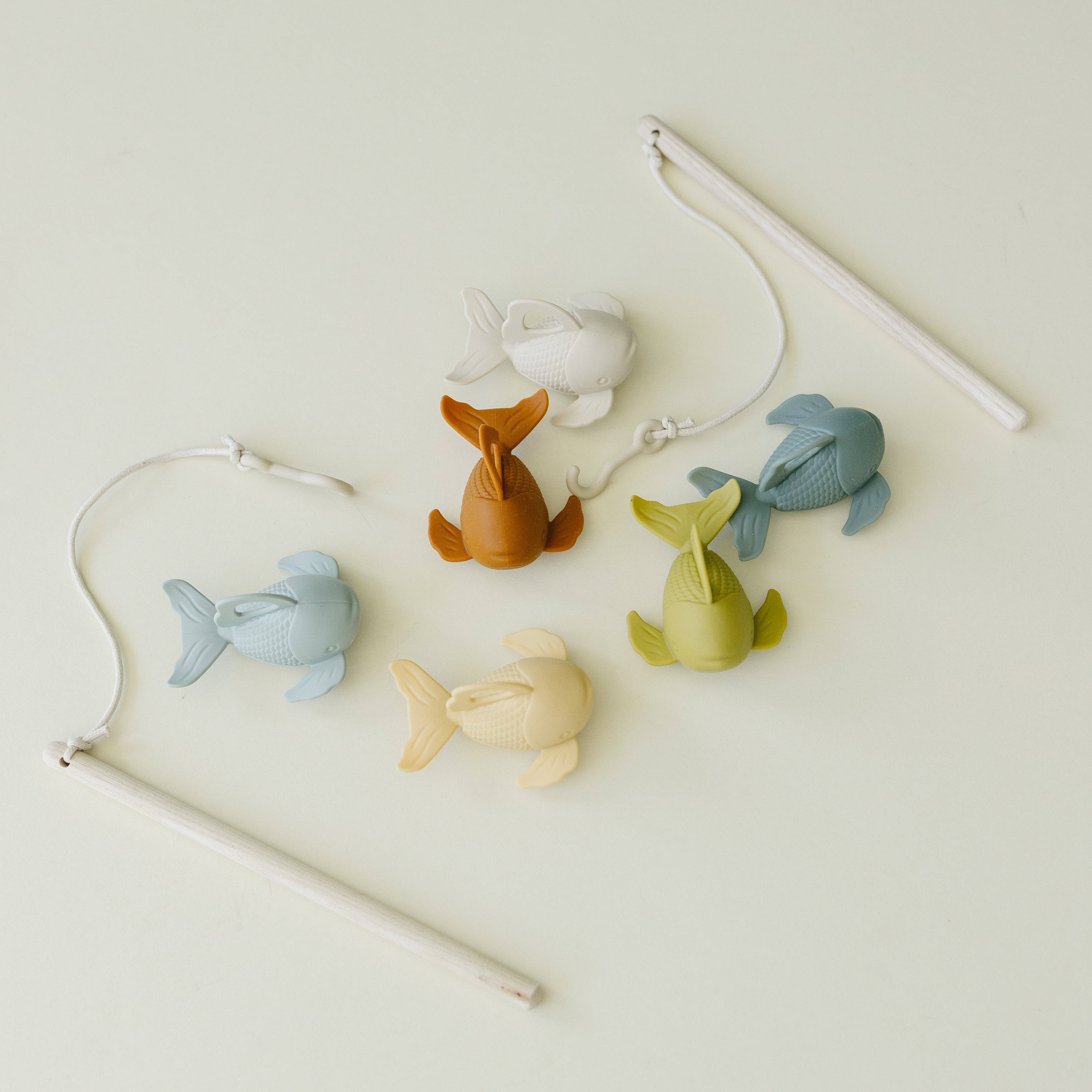 Silicone and Wood Fishing Play Set | Easter Basket Stuffer