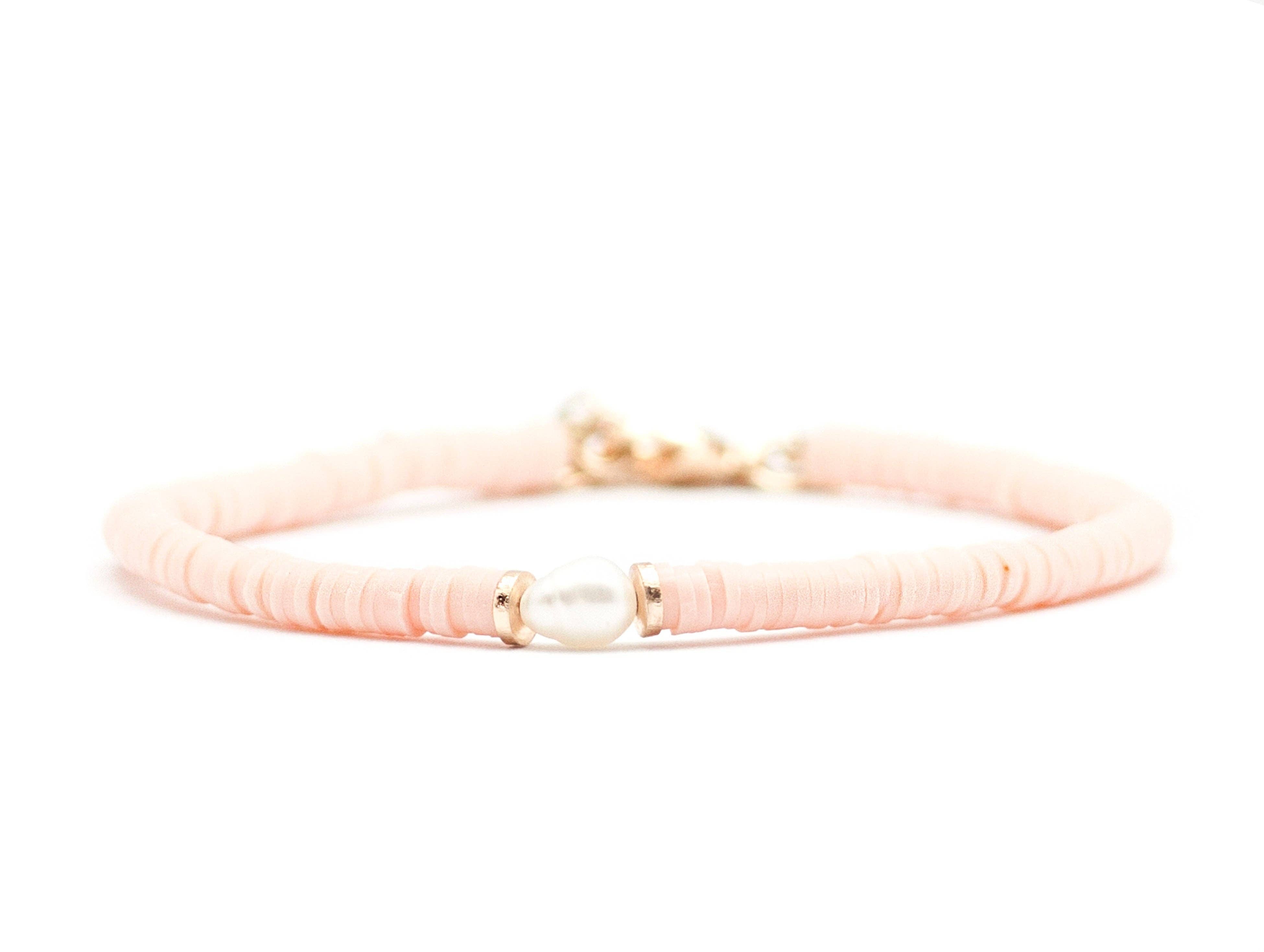Windansea Bracelet ~ Salty Shells: Pale Pink