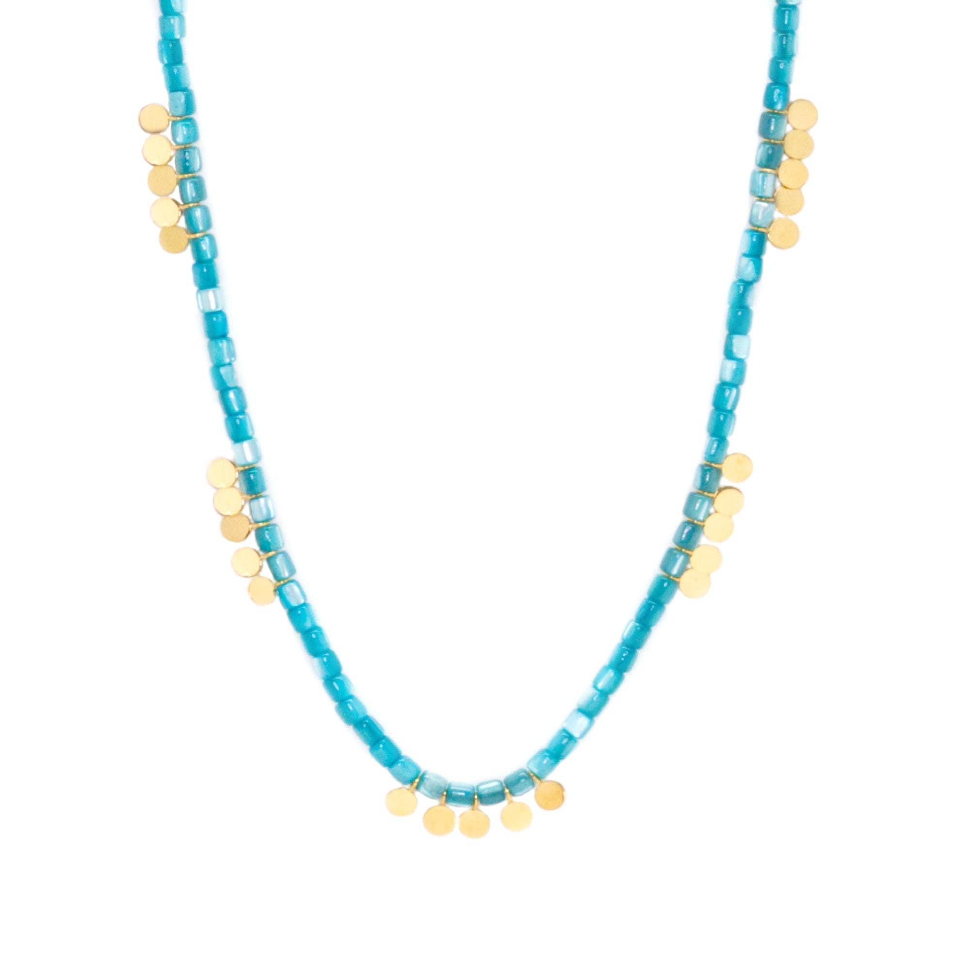 Lucky Pennies Necklace: Turquoise | Water Friendly Jewelry | Magothy Market