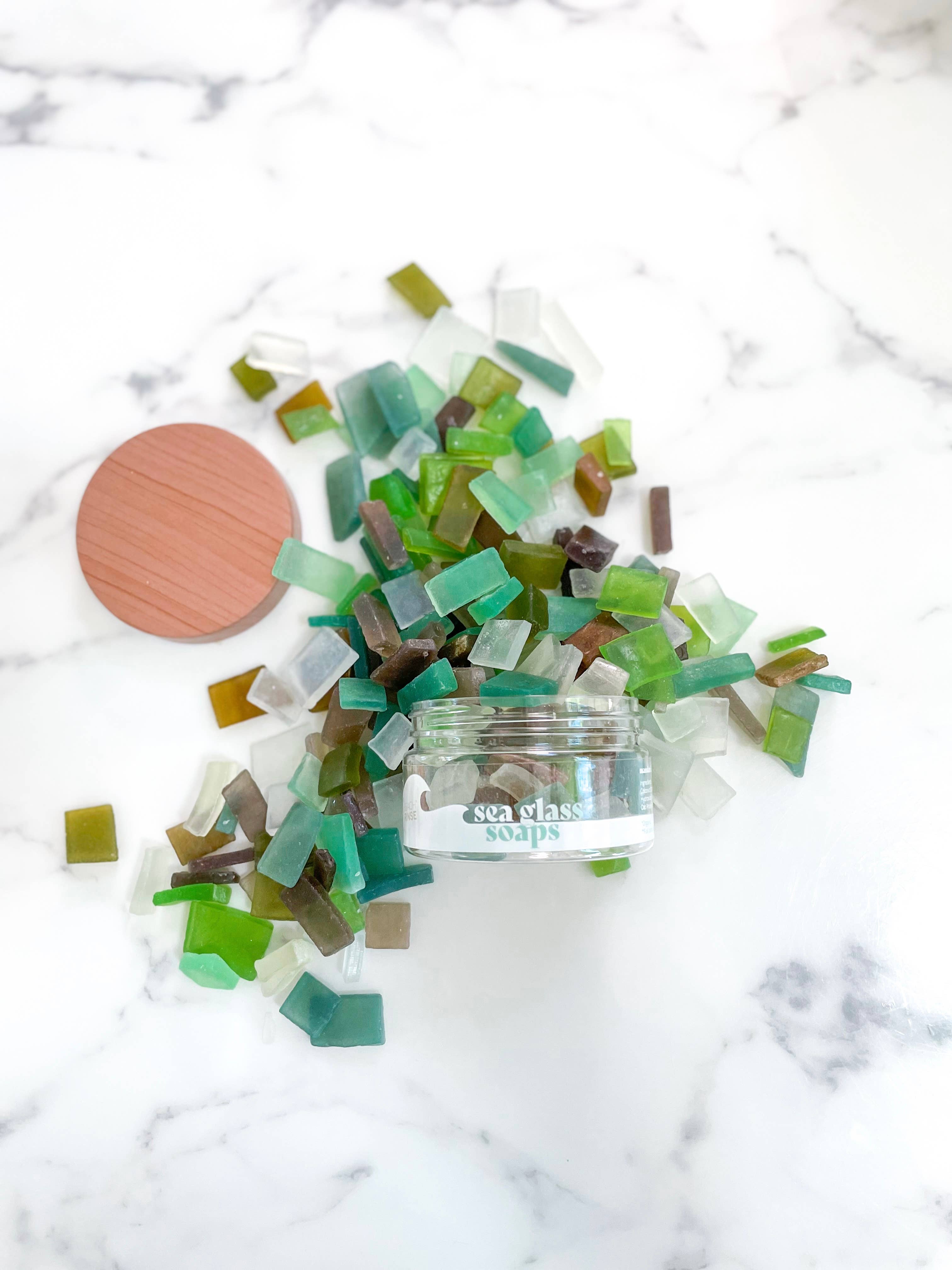 Sea Glass Soaps: Aqua & Teal / Travel / Mini