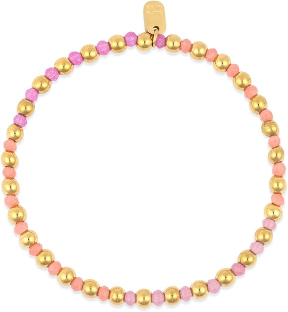 Pura Vida Ball Bead and Stone Stretch Bracelet