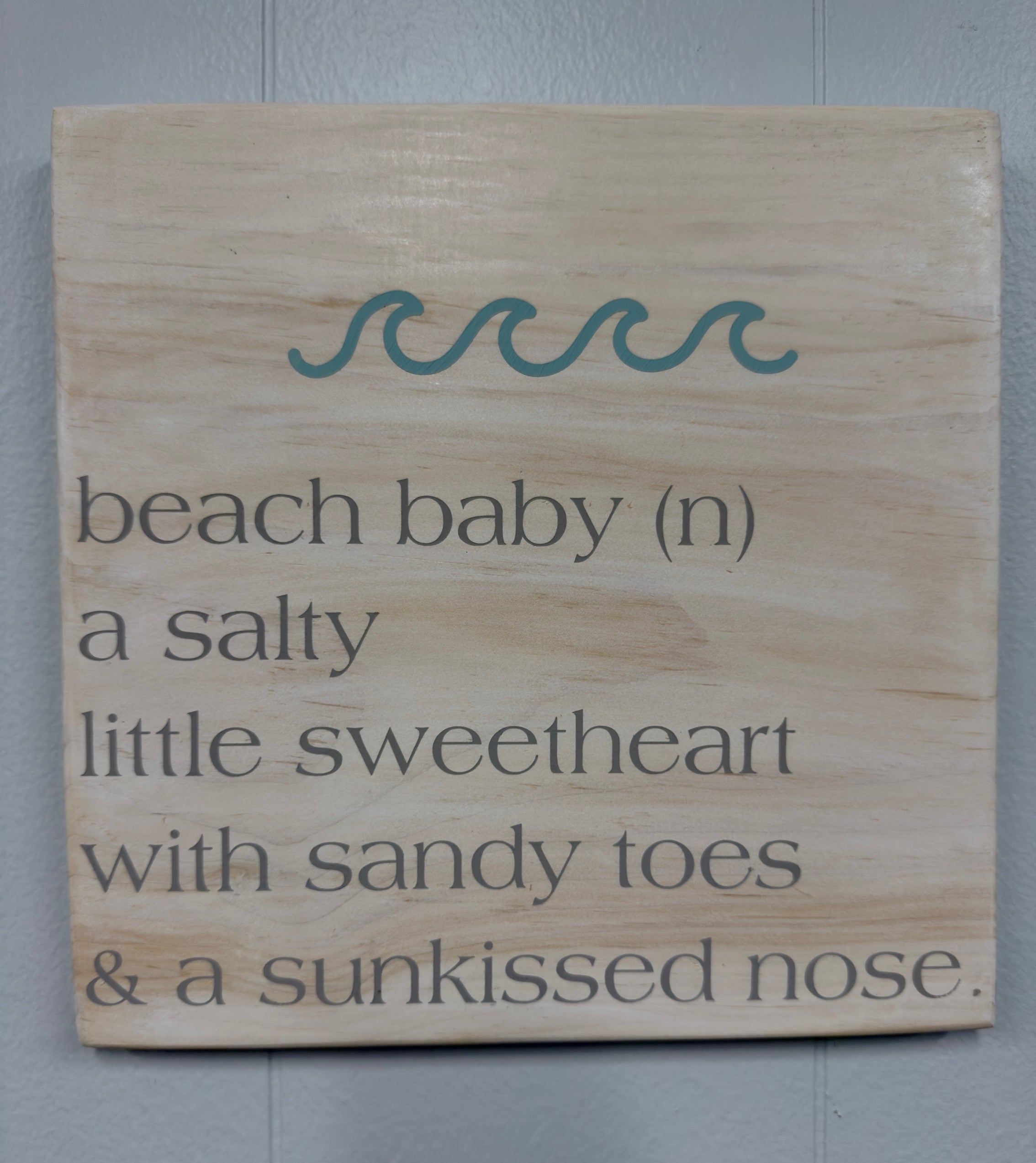 Beach Baby 12 x 12 Sign