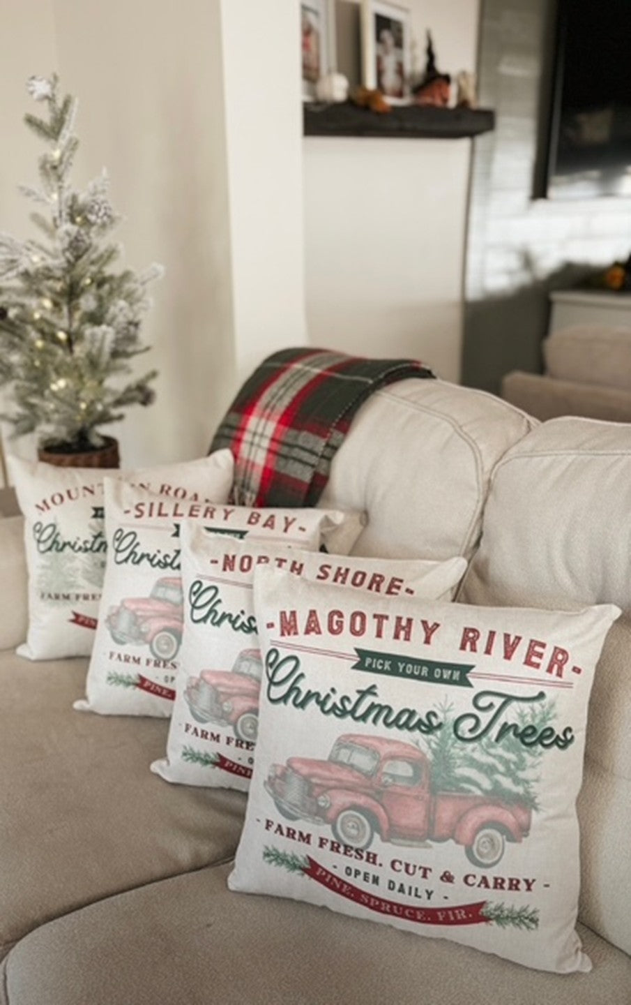 Bodkin Creek Christmas Trees Pillow
