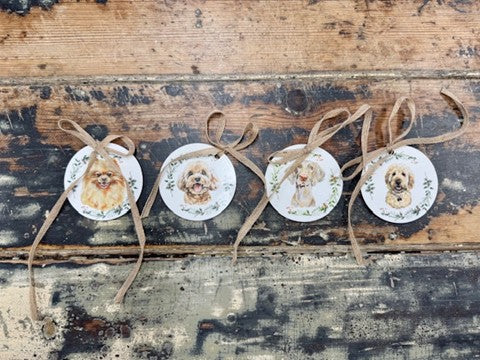 Dog Watercolor Ornaments