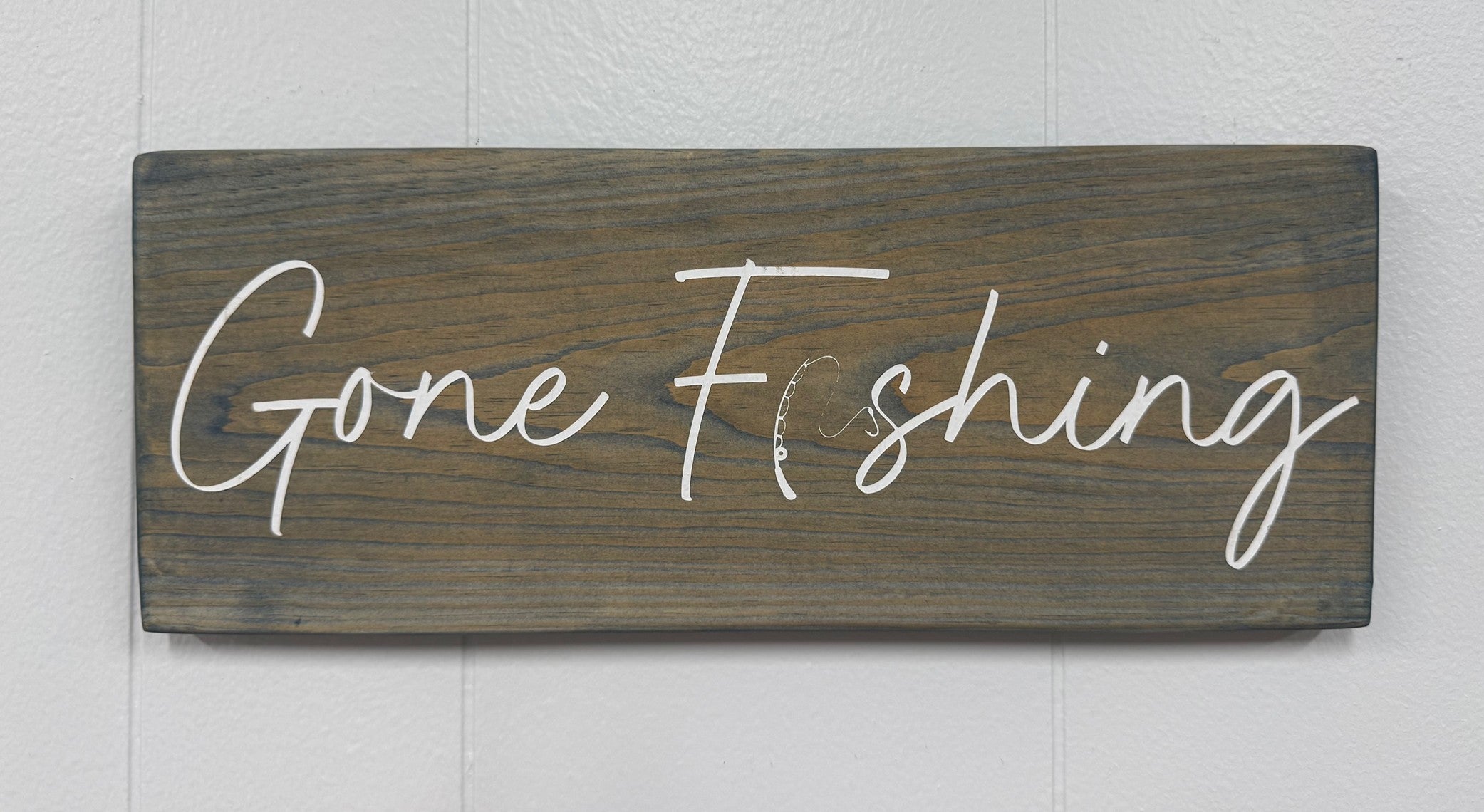Gone Fishing 6 x 14 Sign