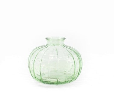 Light Green Round Glass Vase