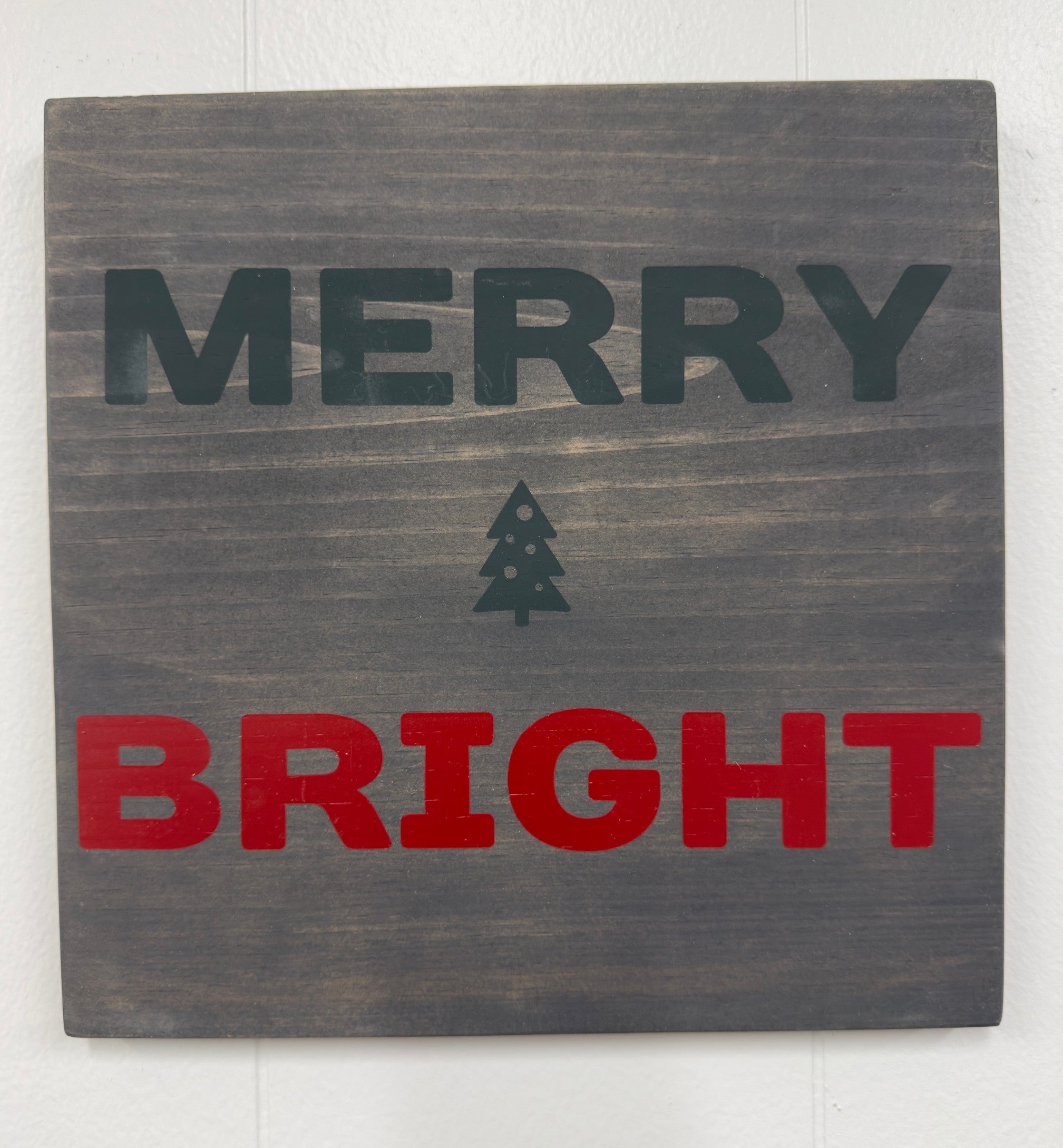 Merry & Bright 12 x 12 Sign