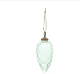Green Glass Pinecone Ornament