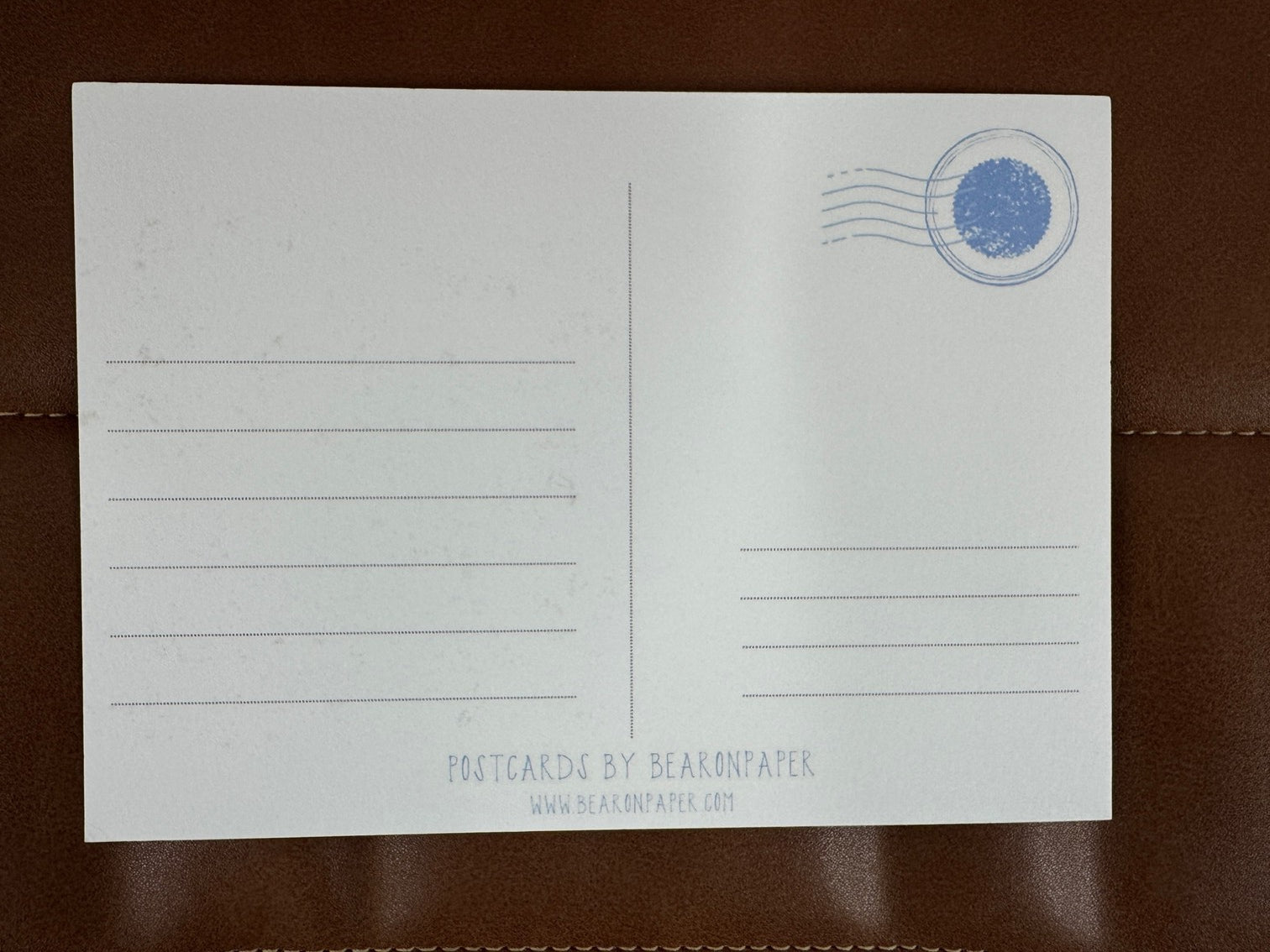 Blue Truck with Surfboards Postcard