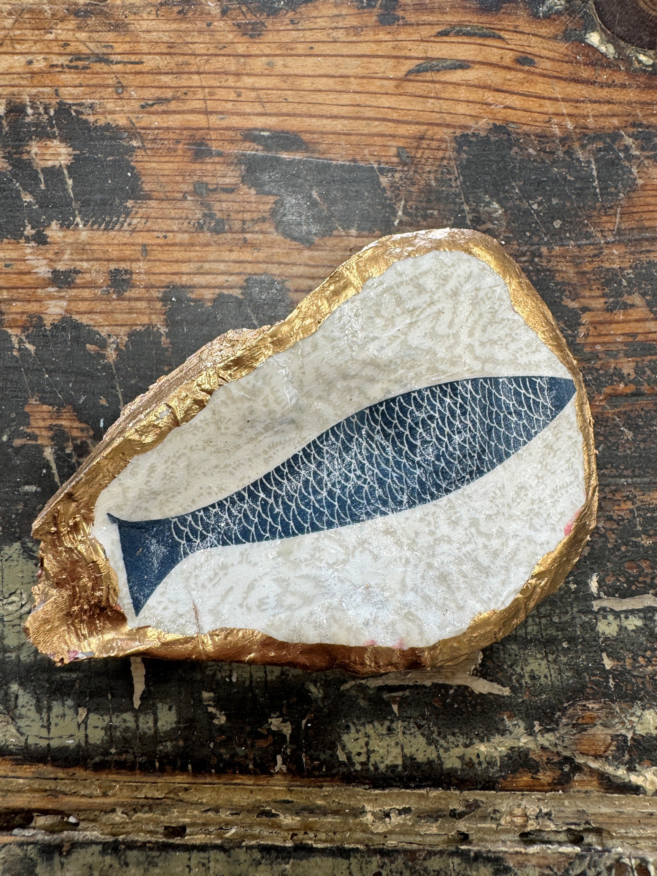 Fish Oyster Shell Jewelry Dish