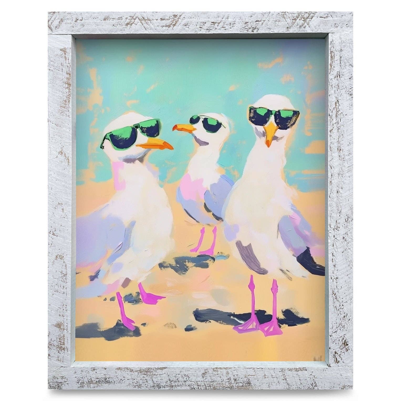 Seagull Bros | Real Wood Framed Wall Art Print: 8"x12"