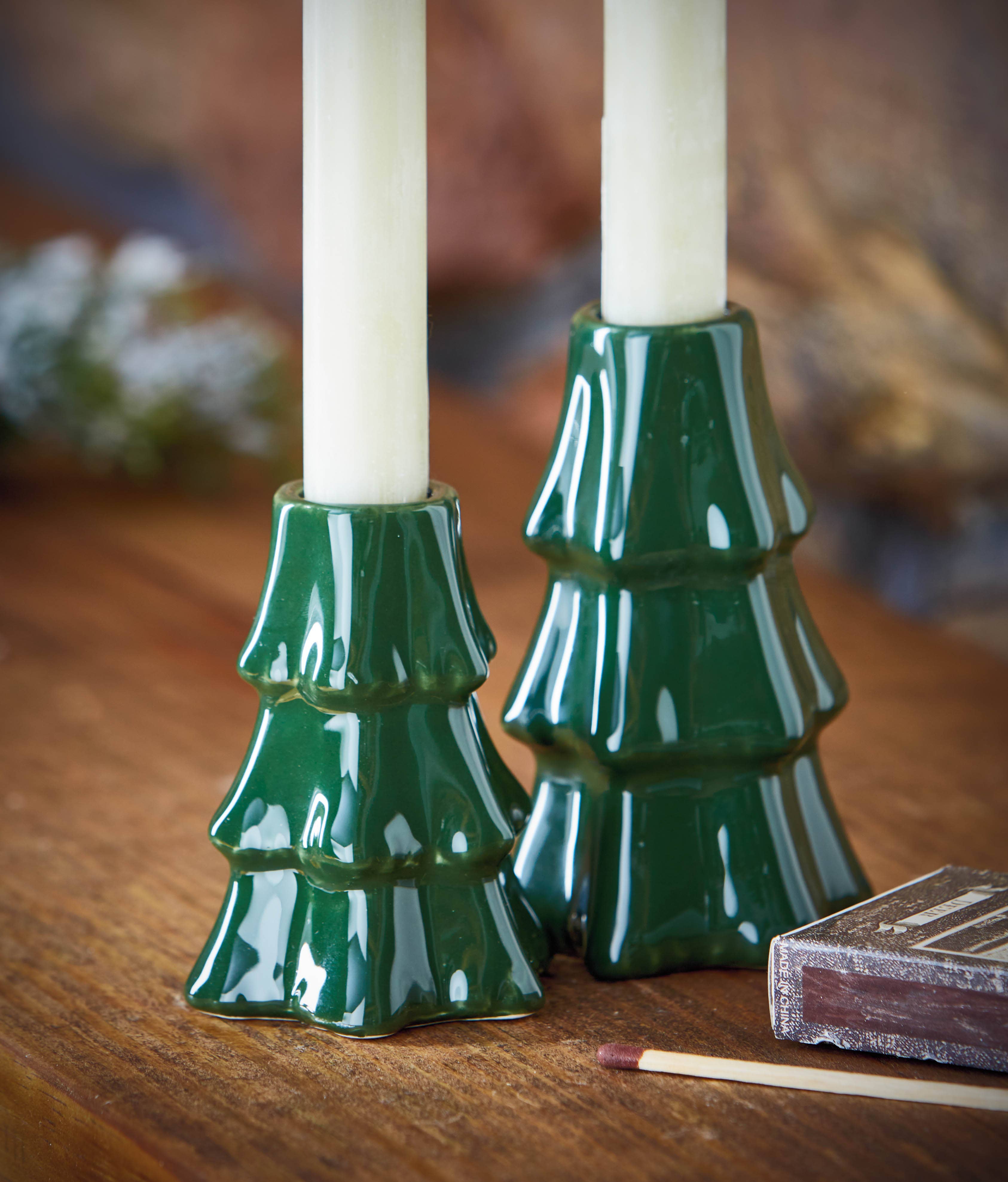 Christmas Pine Tree Taper Holder Large