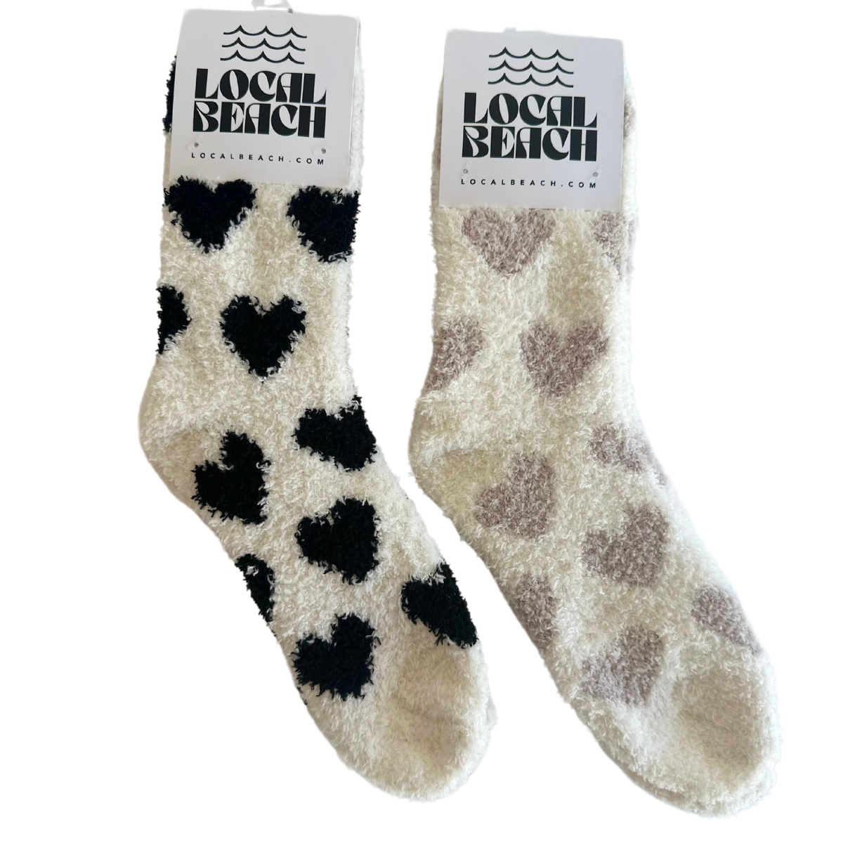 Local Beach Love Collection Heart Cozy Socks