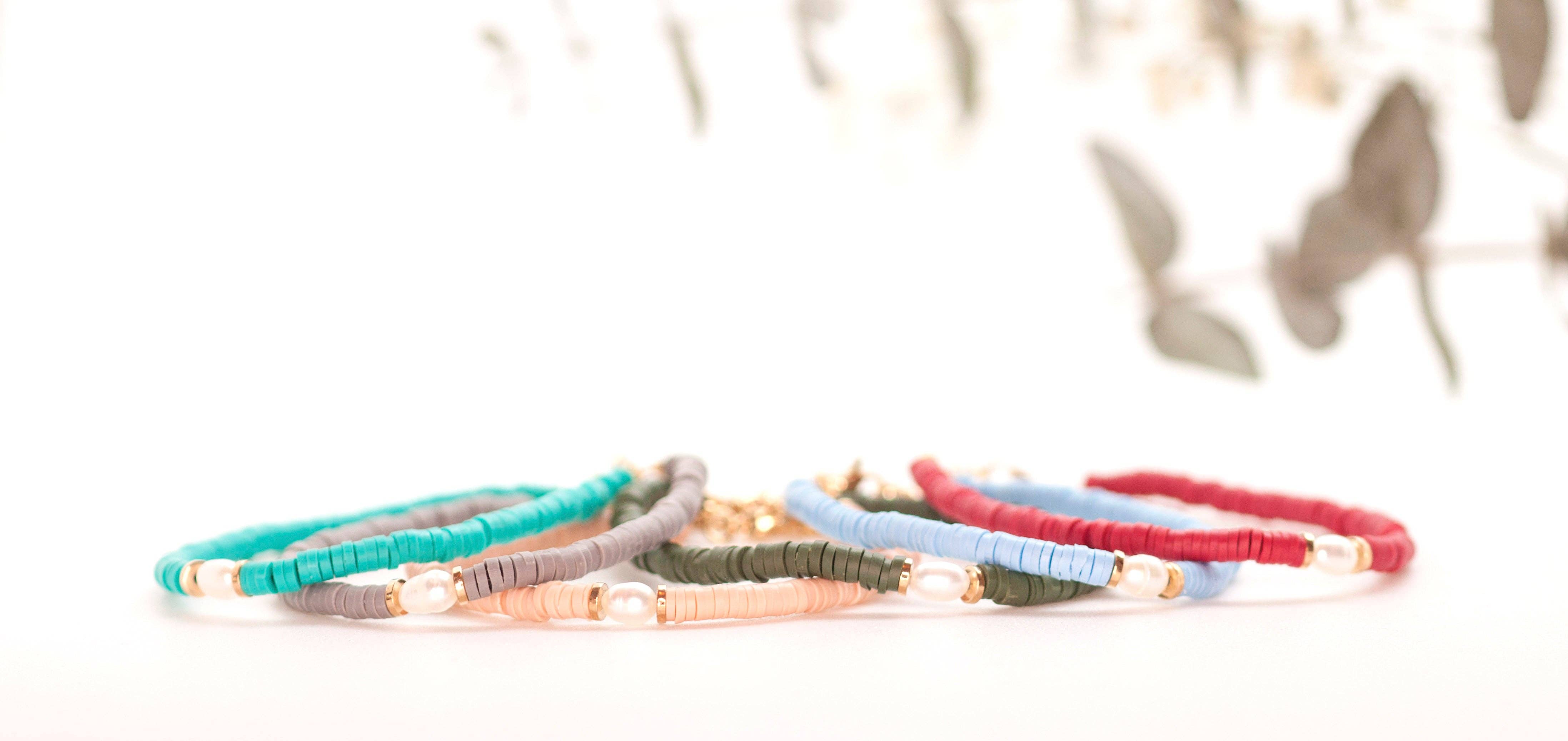 Windansea Bracelet ~ Salty Shells: Pale Pink