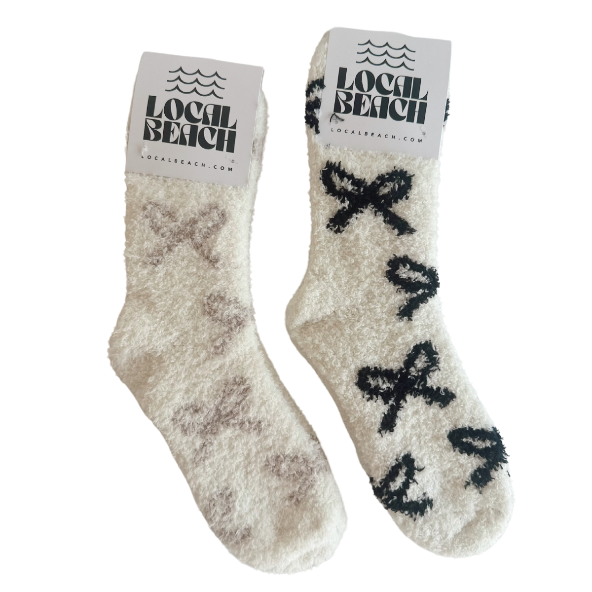 Local Beach Love Collection Bow Cozy Socks
