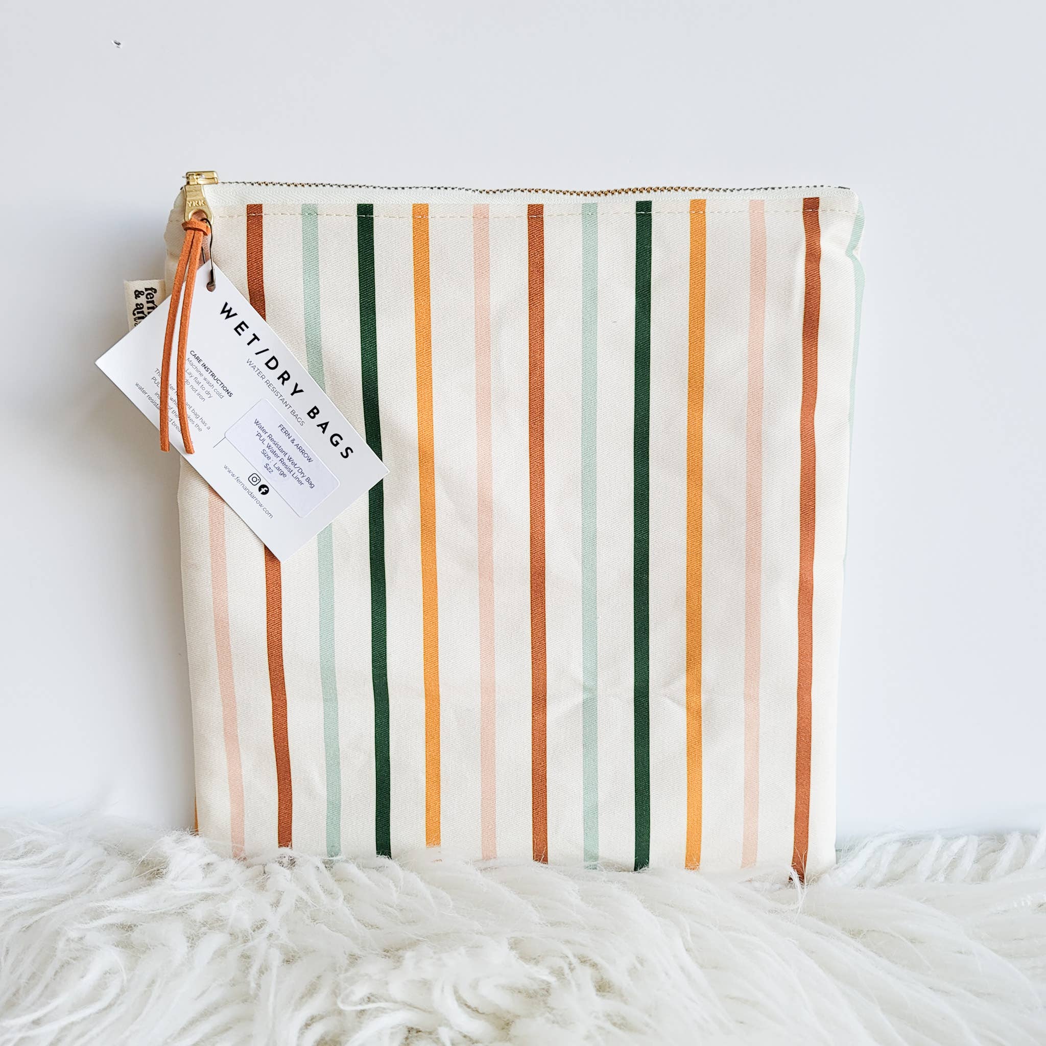 Water Resistant PUL Wet / Dry Bag - Juliette Stripe