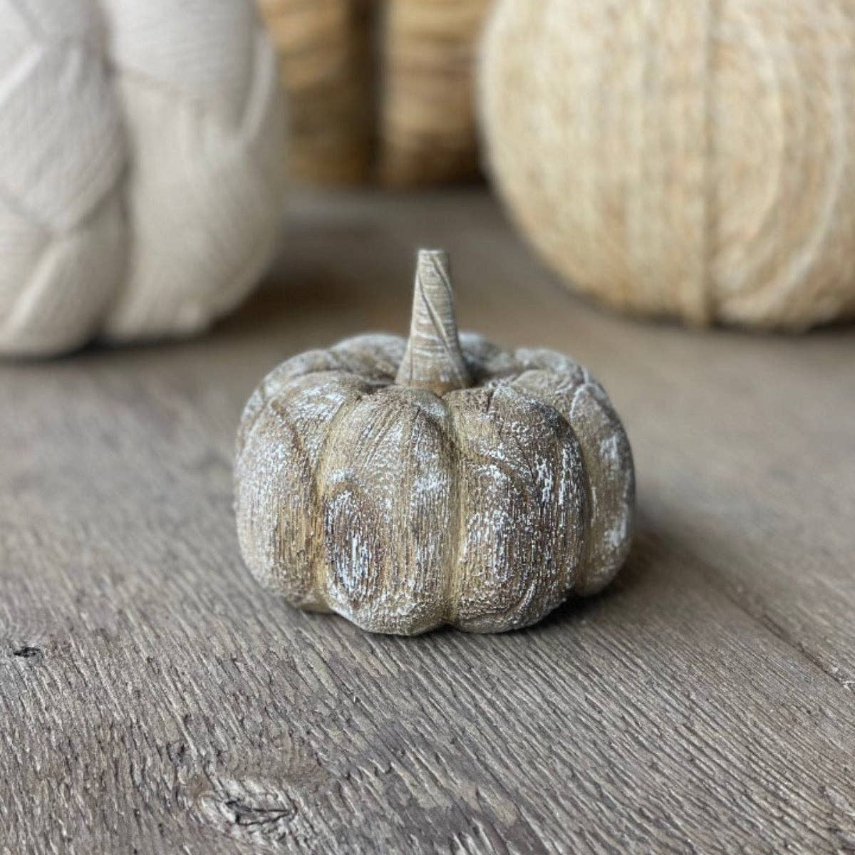 Driftwood 3D Carved Fall Pumpkin