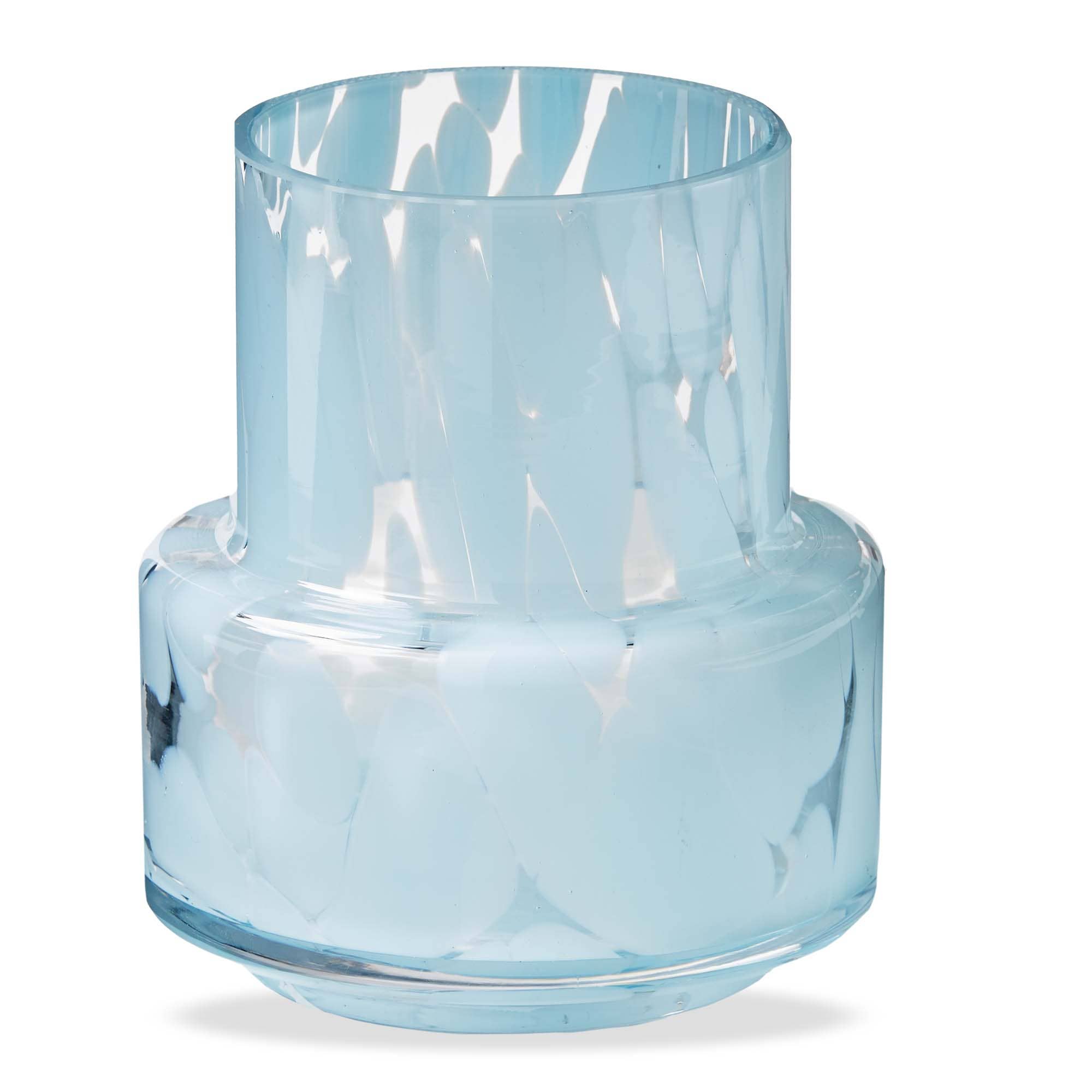Porto Speckled Vase Lt Blue Light Glass Summer